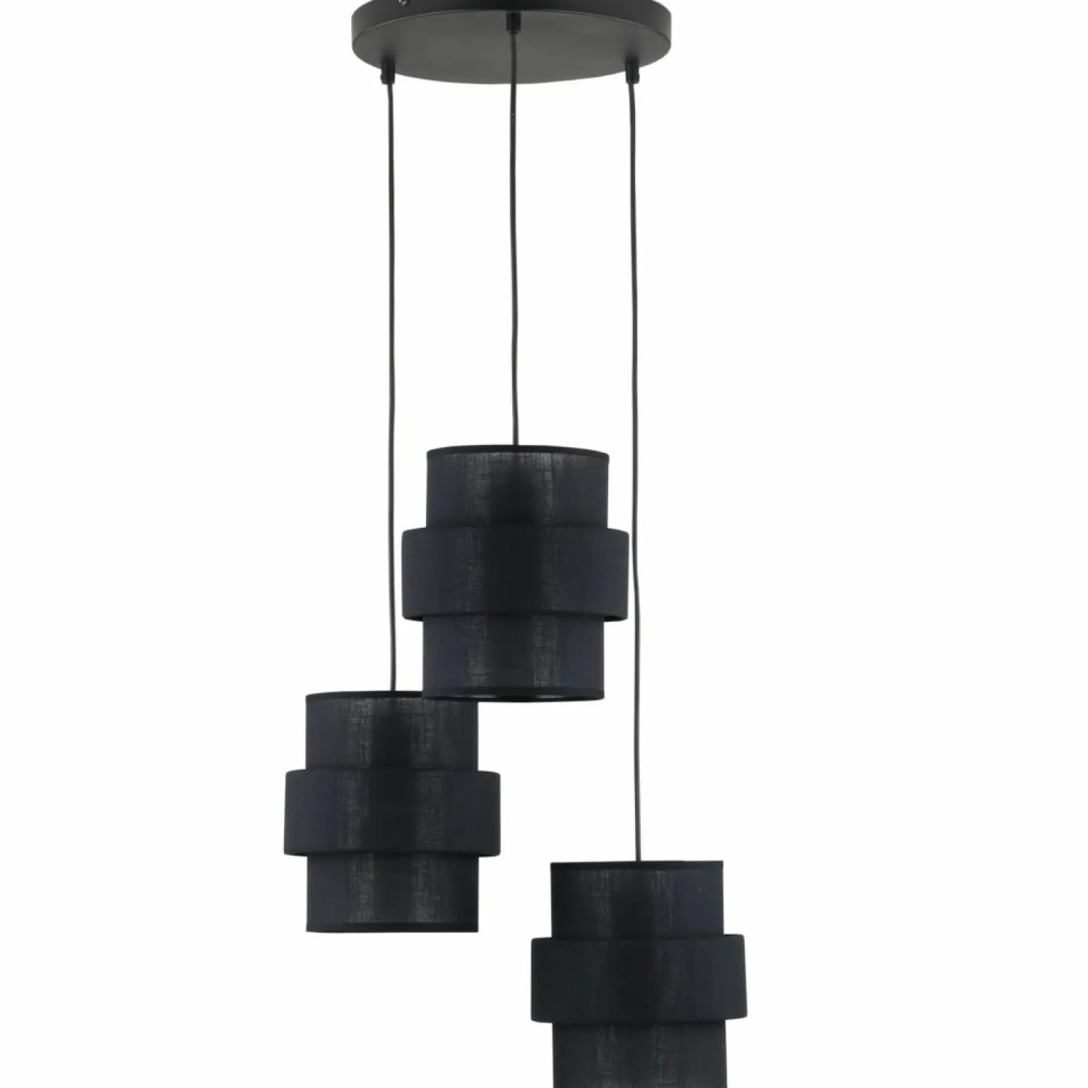 Outlet Abażurowa, czarna lampa wisząca do salonu TK 5981 CALISTO | Kaja Żyrandole Nowoczesne