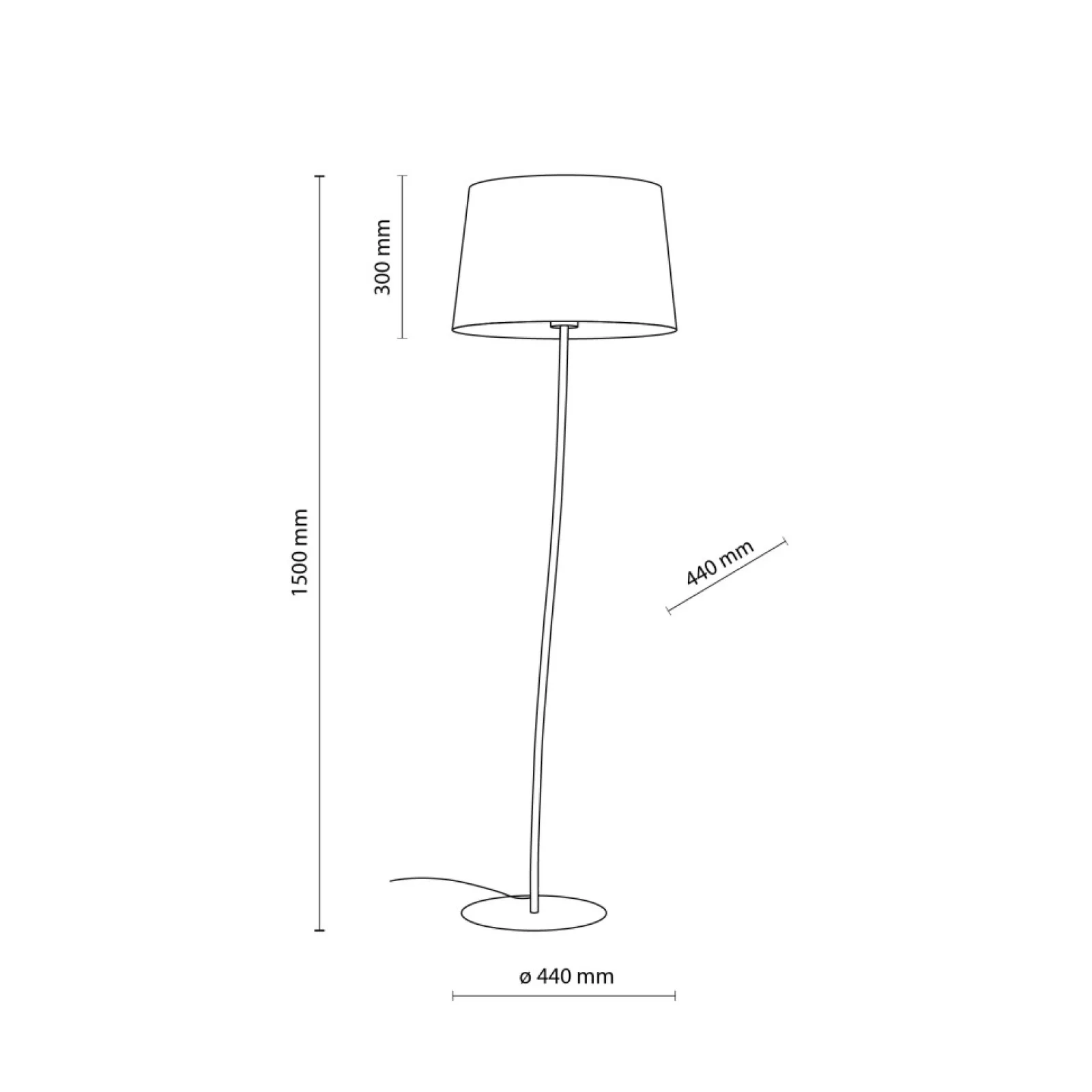 Sklep Kaja Abażurowa, pomarańczowa lampa stojąca TK 6644 NICOLA | Kaja* Lampy Podłogowe Z Abażurem