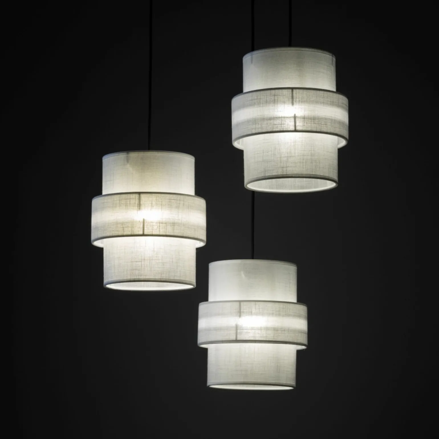 Clearance Abażurowa, potrójna lampa wisząca TK 6018 CALISTO WHITE | Kaja Żyrandole Nowoczesne