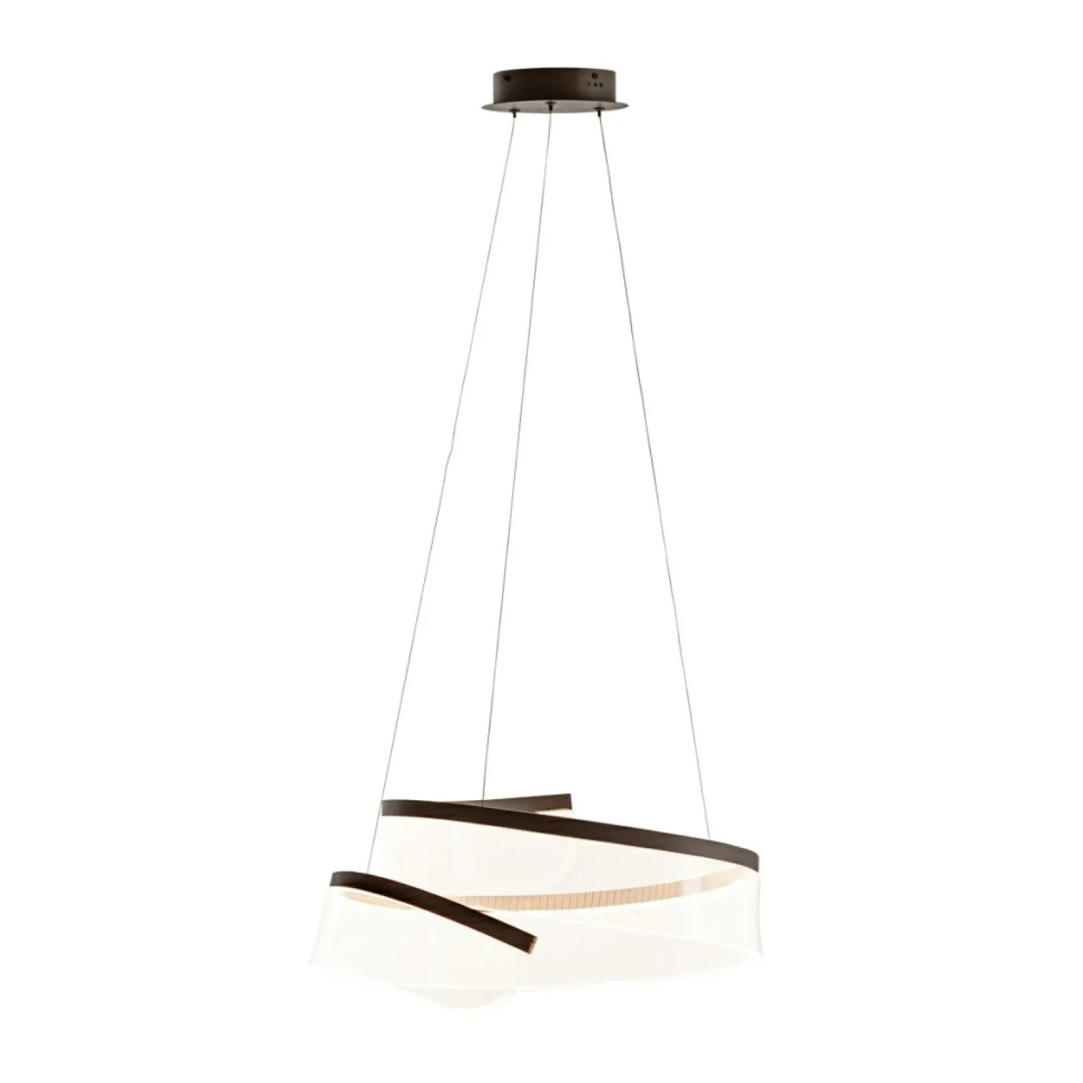 Clearance Akrylowa lampa wisząca w kolorze kawy PND-58728-45W-3K RUSTIN | Kaja Żyrandole Nowoczesne