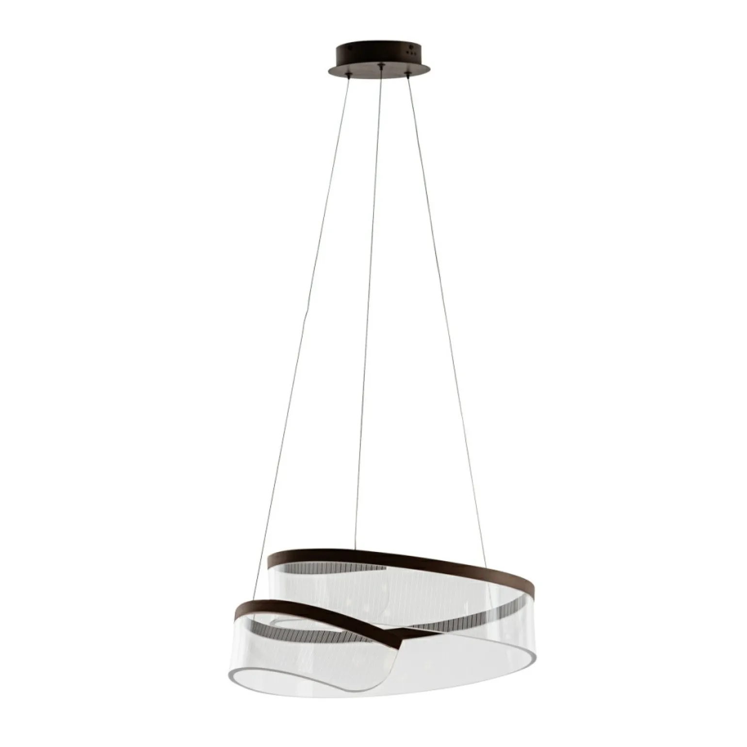 Clearance Akrylowa lampa wisząca w kolorze kawy PND-58728-45W-3K RUSTIN | Kaja Żyrandole Nowoczesne