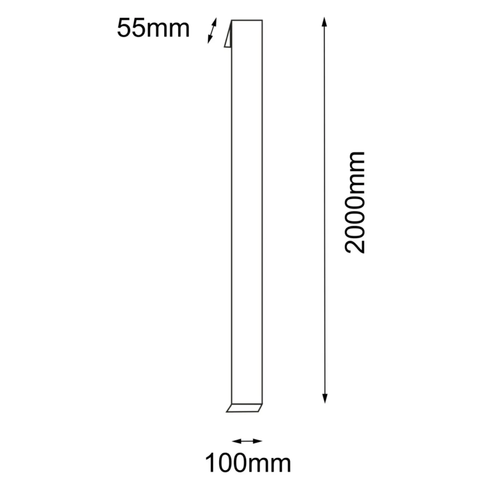 Sklep Kaja Antracytowa lampa elewacyjna LED 200cm 4000K ANT 9928 HIKONE | Kaja* Kinkiety Ogrodowe