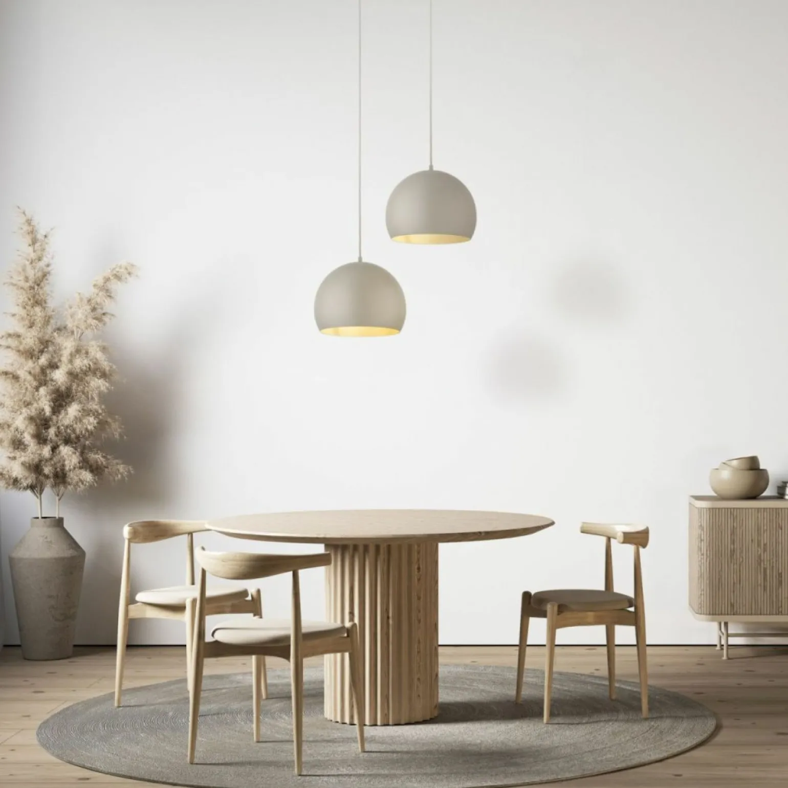 Outlet Beżowa, kulista lampa wisząca TK 10173 ZOE BEIGE | Kaja Oświetlenie Żyrandole Nowoczesne