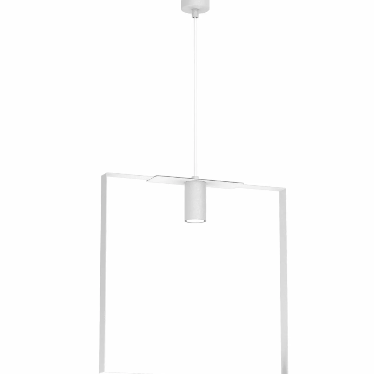 New Biała, geometryczna lampa wisząca 40x40cm ANT 5157 ORTIGA | Kaja Żyrandole Nowoczesne