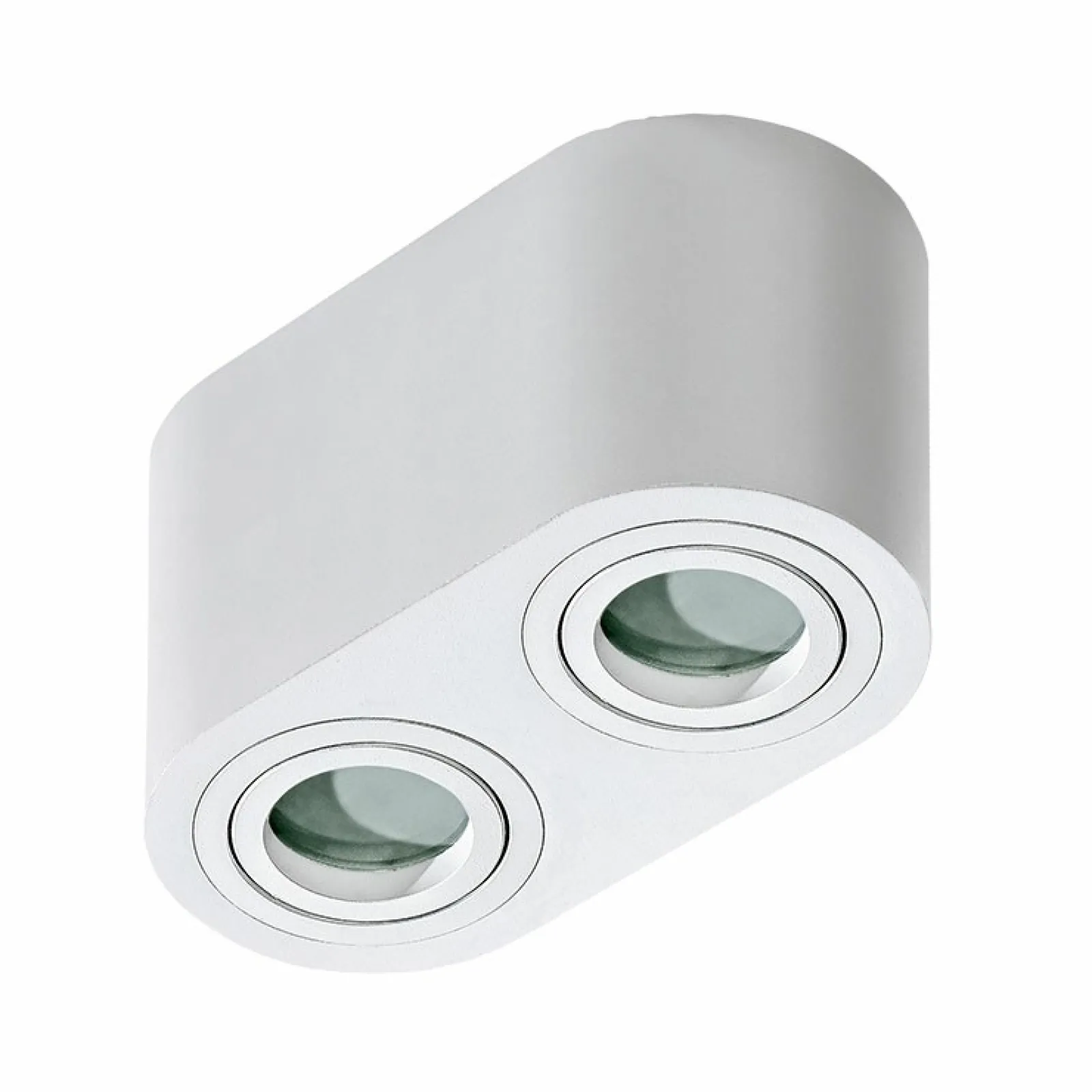 Sklep Kaja Biała lampa natynkowa, downlight 2xGU10 IP44 AZ2816 BRANT | Kaja* Lampy Do Łazienki