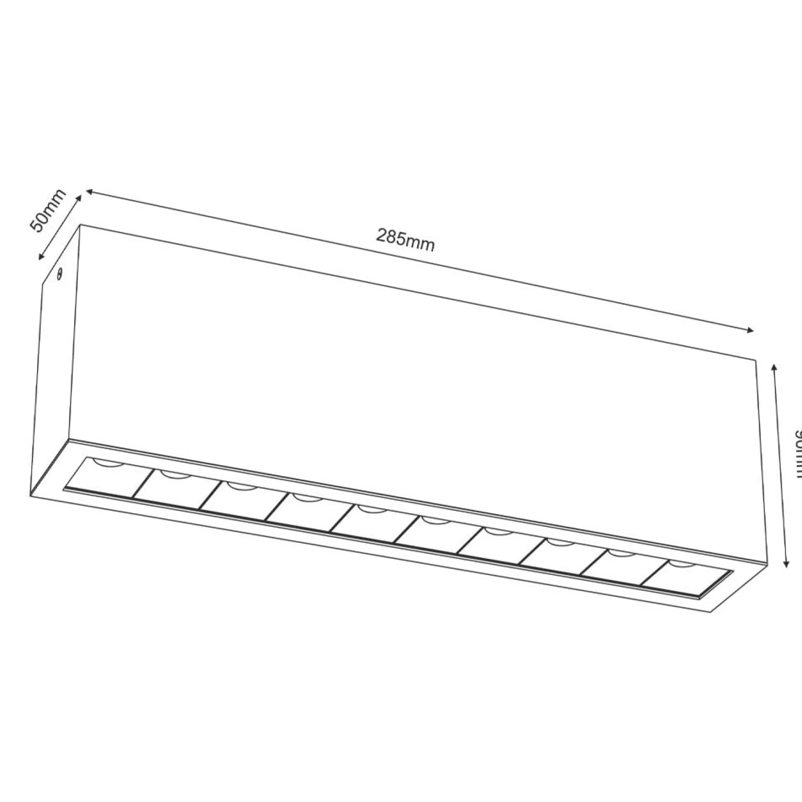 Sklep Kaja Biała lampa sufitowa box 9x28,5cm LED 3000K ANT 1043 z serii A-GLARE* Lampy Led