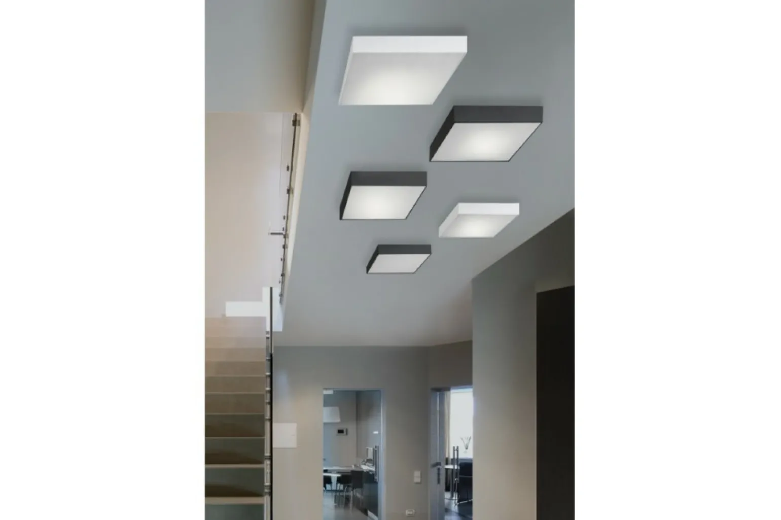 Best Sale Biała lampa sufitowa LED ze ściemniaczem AZ3260 MONZA | Kaja Żyrandole Nowoczesne