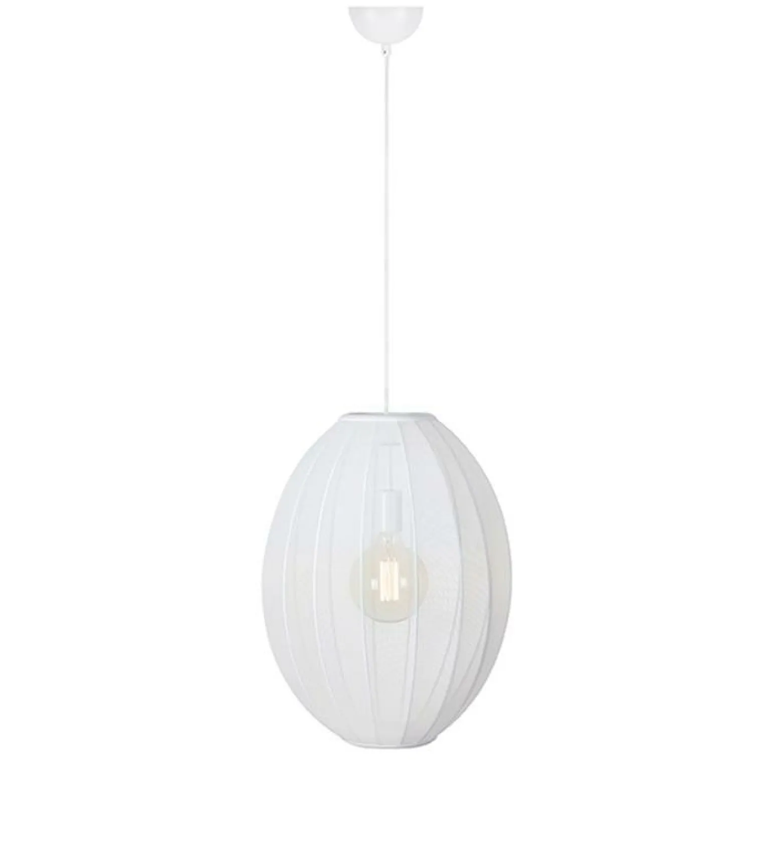 New Biała lampa wisząca typu lampion, do sypialni 108796 FLORENCE | Kaja Żyrandole Nowoczesne