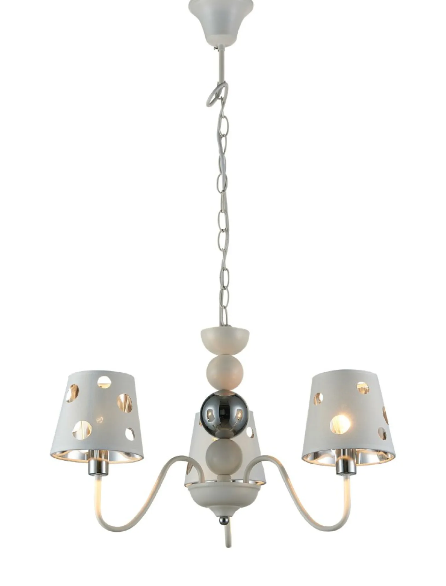 Best Sale Biała lampa wisząca z abażurami LEDEA 50203109 BATLEY | Kaja Żyrandole Nowoczesne