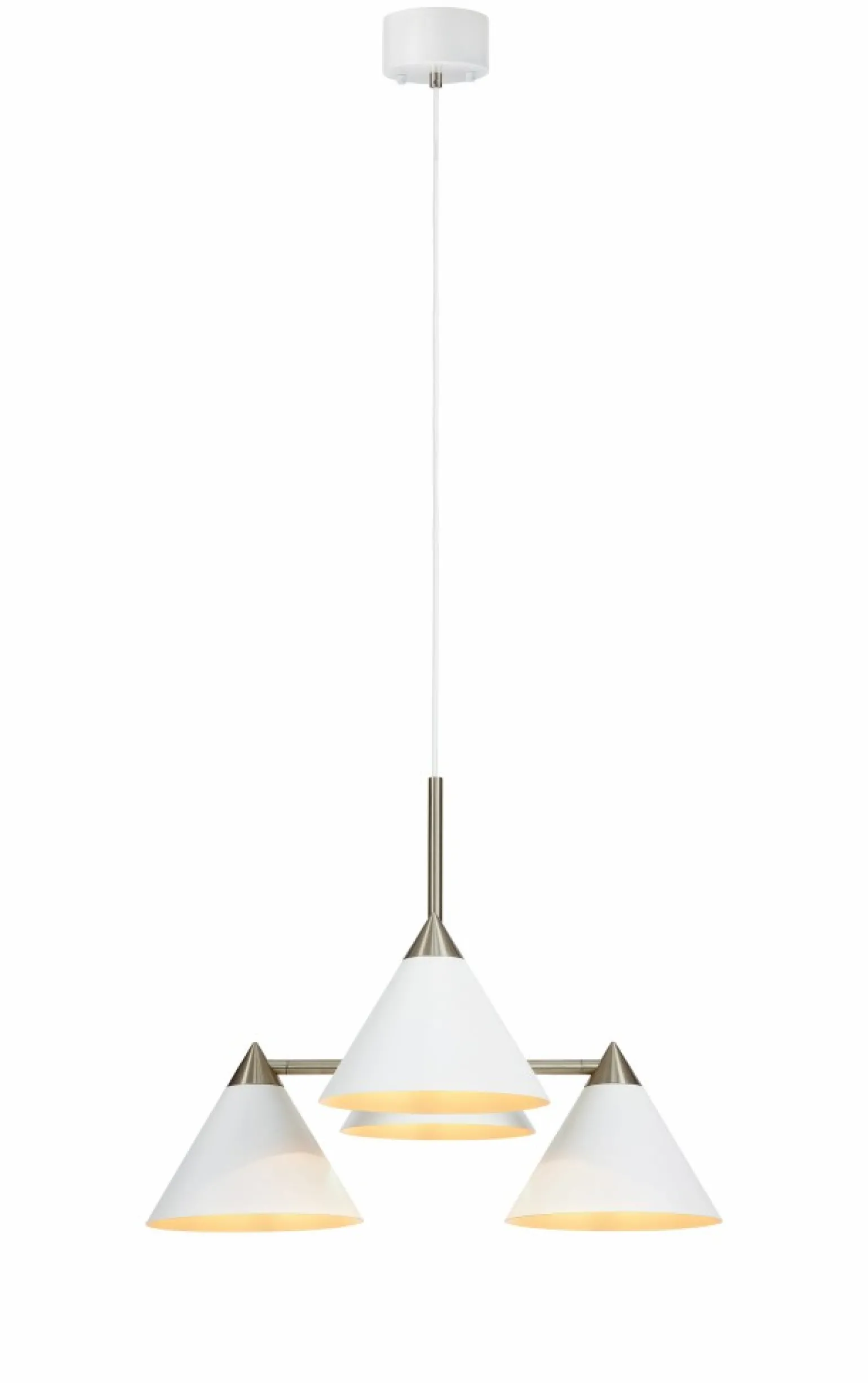 Shop Biała lampa wisząca z czterema kloszami 108077 | Kaja Oświetlenie Żyrandole Nowoczesne