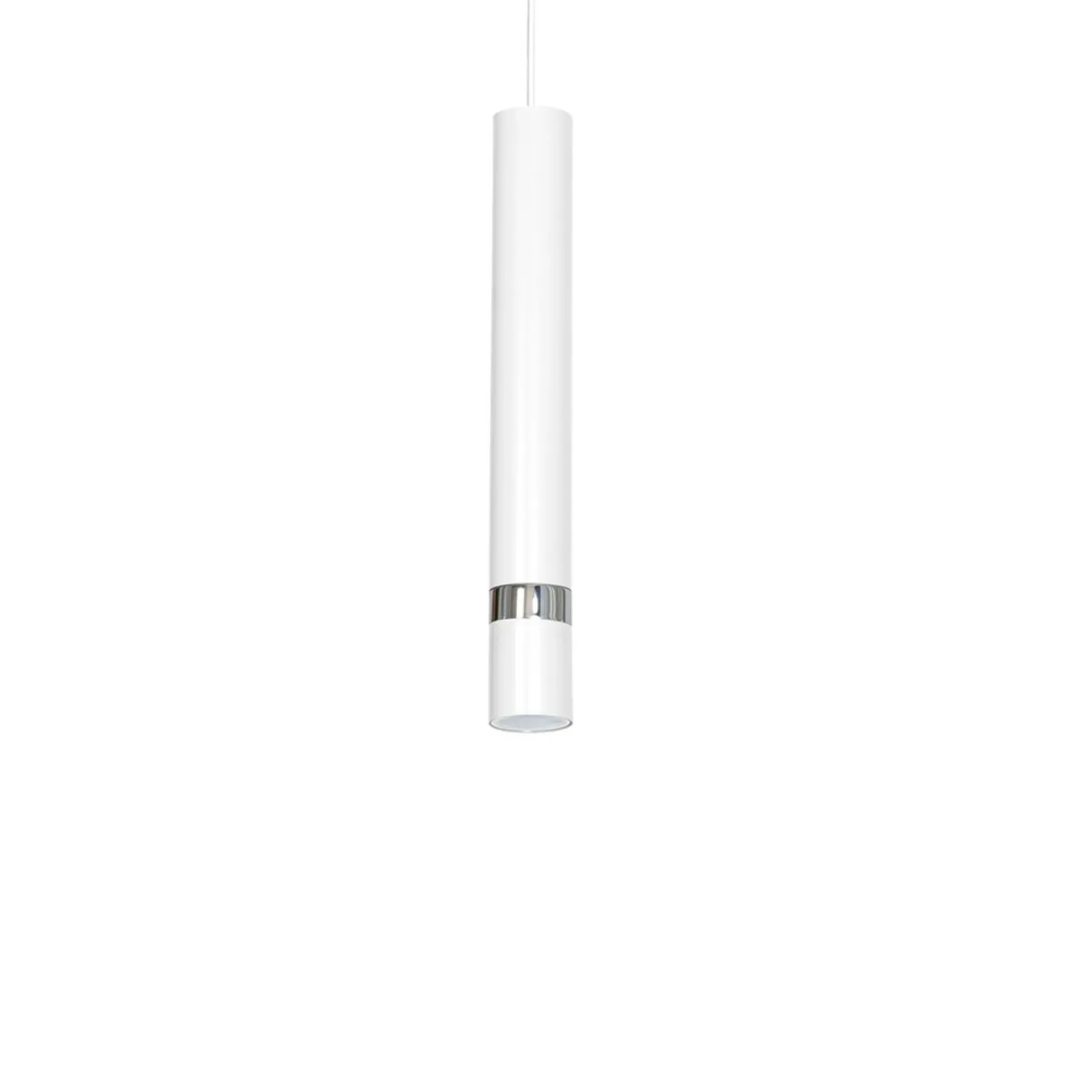 Flash Sale Biała lampa wisząca ze srebrnymi dodatkami MLP1348 JOKER | Kaja Żyrandole Nowoczesne