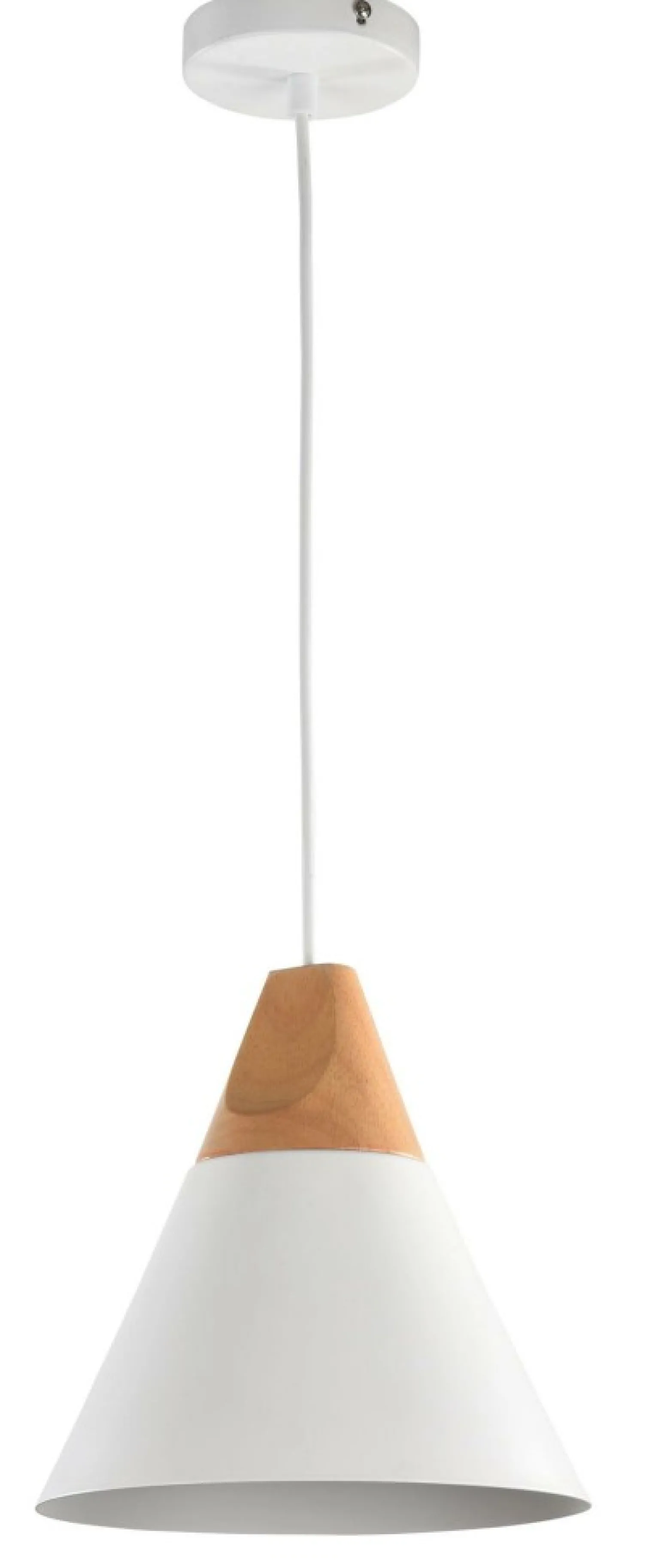 Shop Biała lampa z dodatkiem drewna P359-PL-01-W BICONES | Kaja Oświetlenie Żyrandole Nowoczesne
