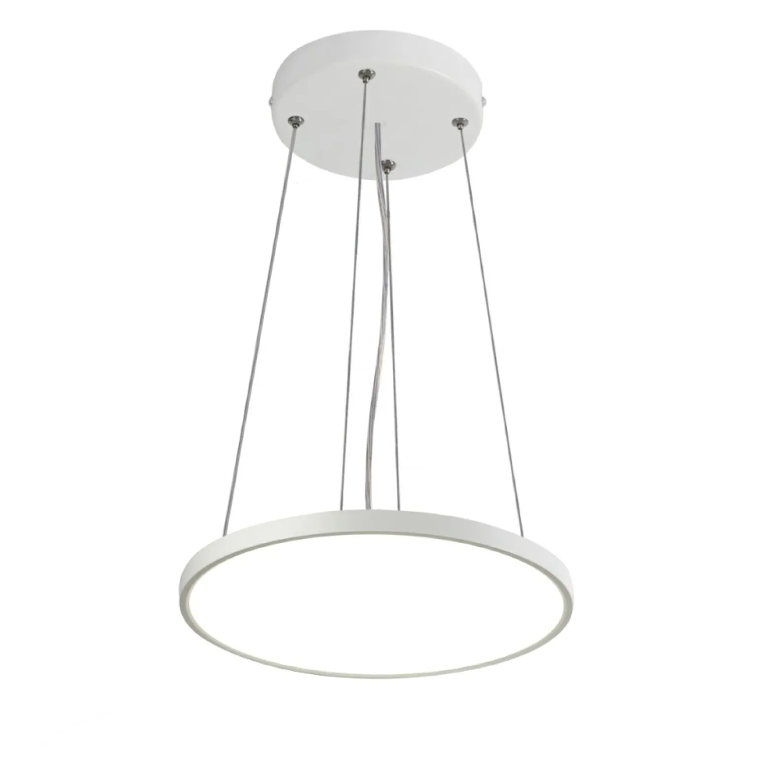 Fashion Biała, ledowa lampa wisząca ⌀23 PND-72836-230R-18W-WH ALATA | Kaja Żyrandole Nowoczesne