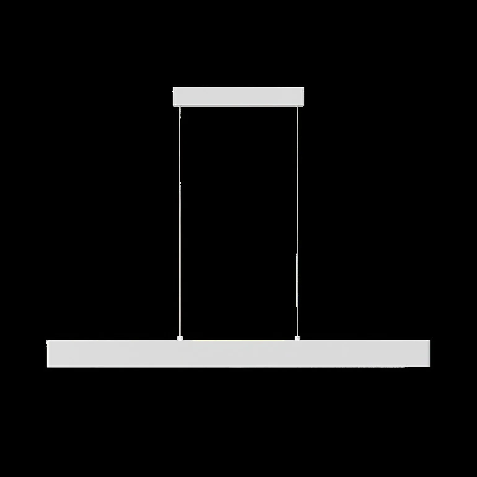 Outlet Biała, prosta lampa LED nad stół 4000K 118,5cm P010PL-L30W4K STEP Żyrandole Nowoczesne