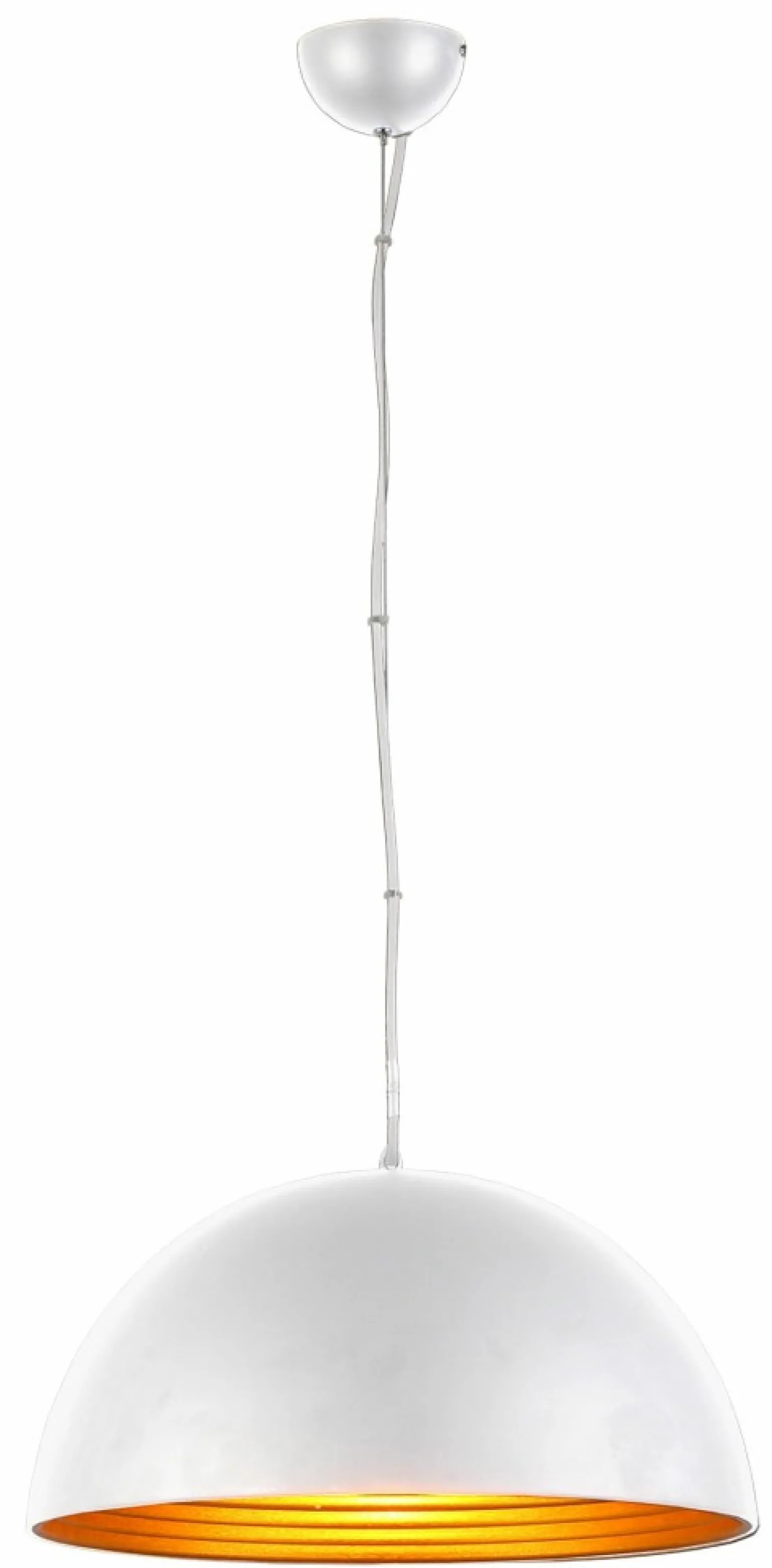 New Biała-złota lampa wisząca do kuchni ⌀40cm AZ1397 MODENA | Kaja Żyrandole Nowoczesne