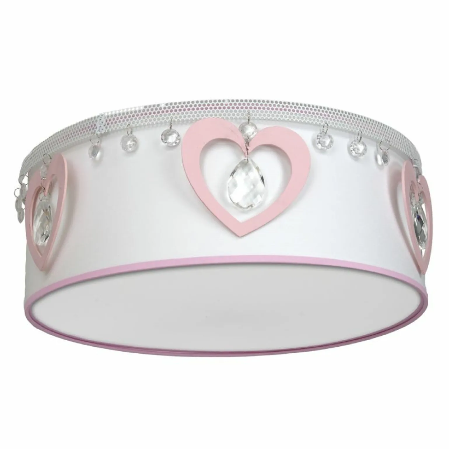 Flash Sale Biało-różowa lampa plafon dziecięcy - serduszka MLP8279 HEART | Kaja Żyrandole Nowoczesne