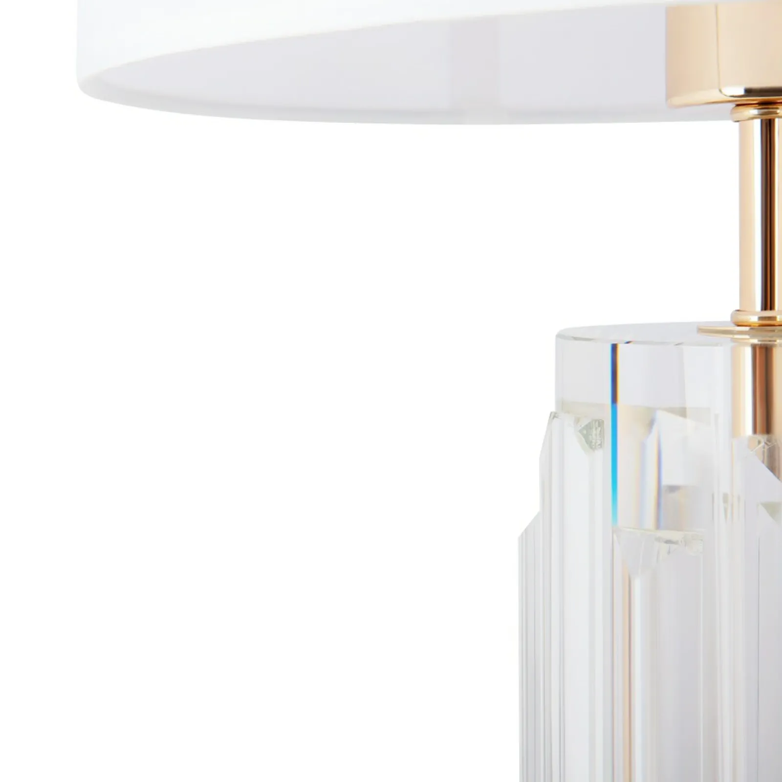 Sklep Kaja Biało-złota lampka nocna, do sypialni MOD304TL-01G z serii MUSE | Kaja* Lampki Stołowe Z Abażurem | Nowoczesne Lampki Stołowe