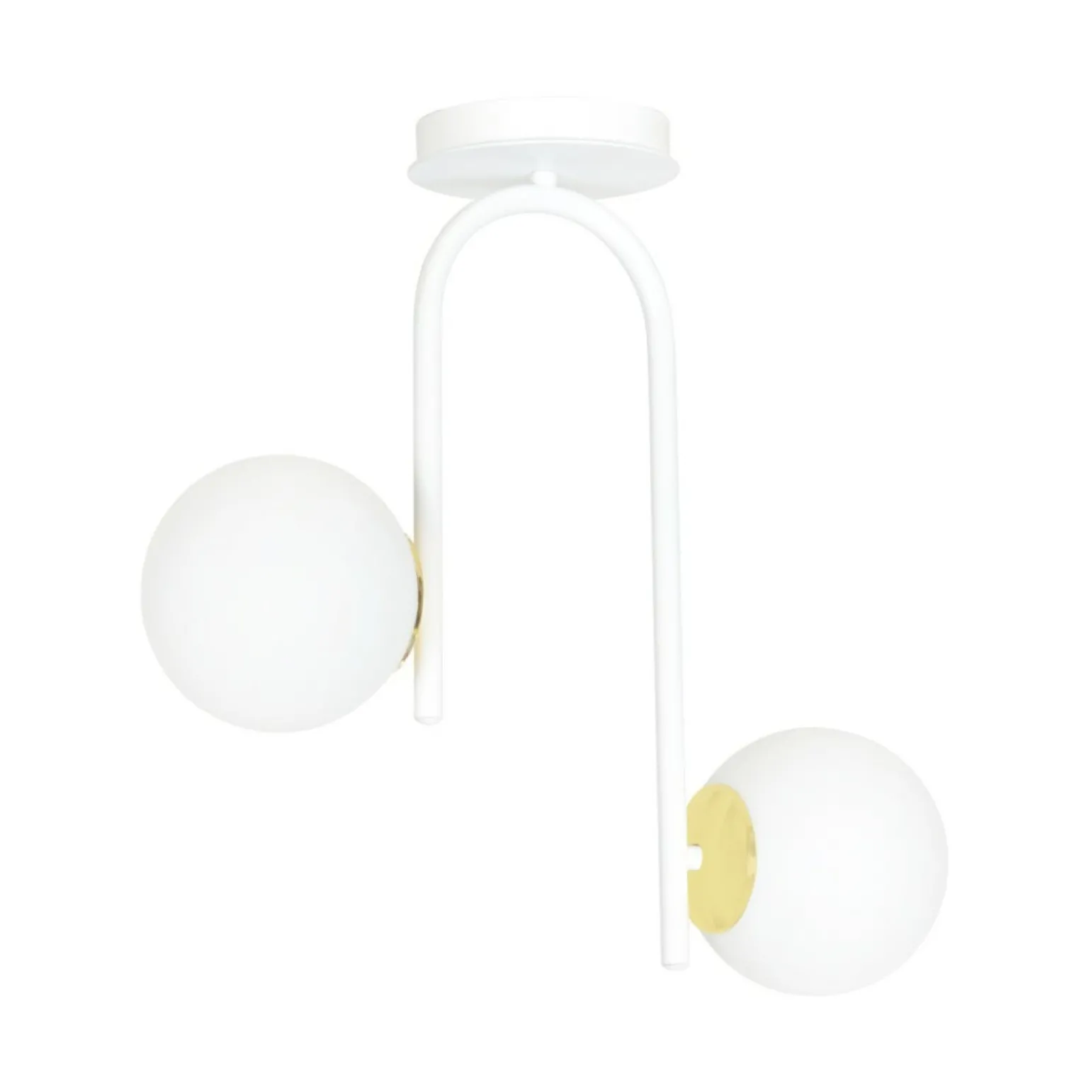 Flash Sale Biało-złota, minimalistyczna lampa sufitowa 1033/2 RAGNAR | Kaja Żyrandole Nowoczesne