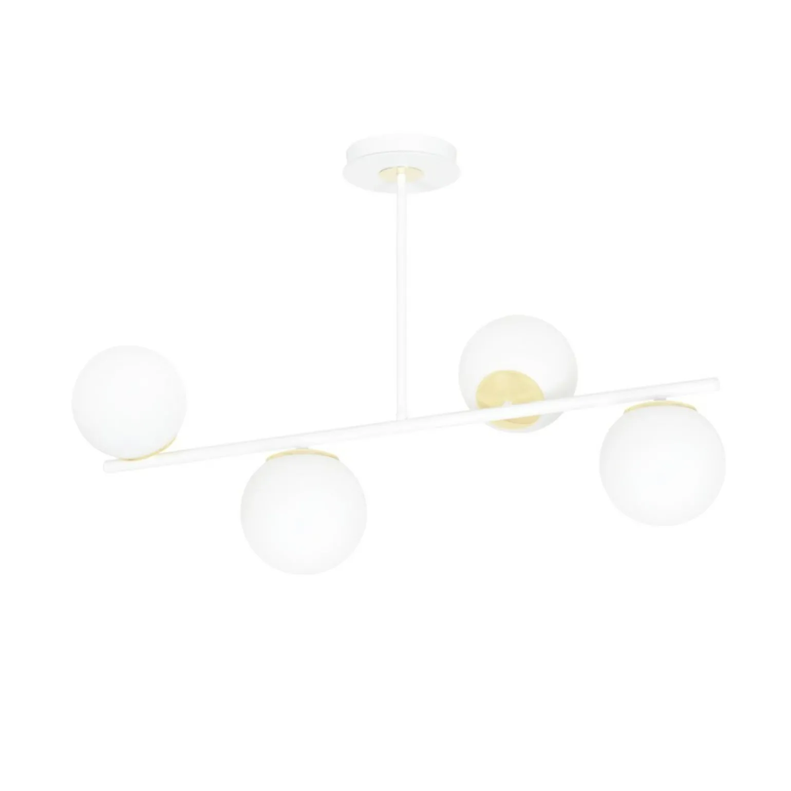 Clearance Biało-złota, nowoczesna lampa do kuchni 1023/4 FLOKI | Kaja Żyrandole Nowoczesne