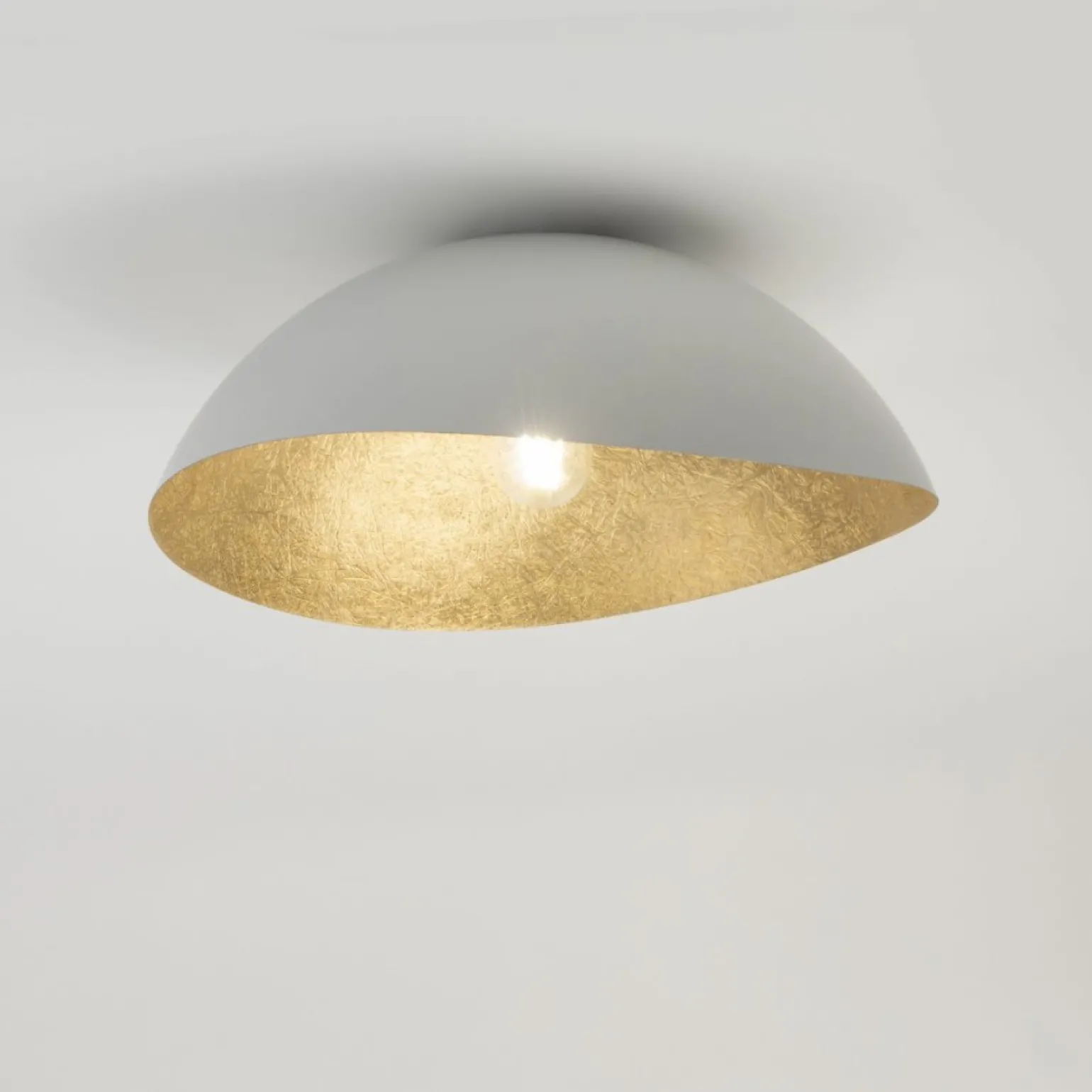 Online Biało-złota, pojedyncza lampa sufitowa SIG 40612 z serii SOLARIS Żyrandole Nowoczesne