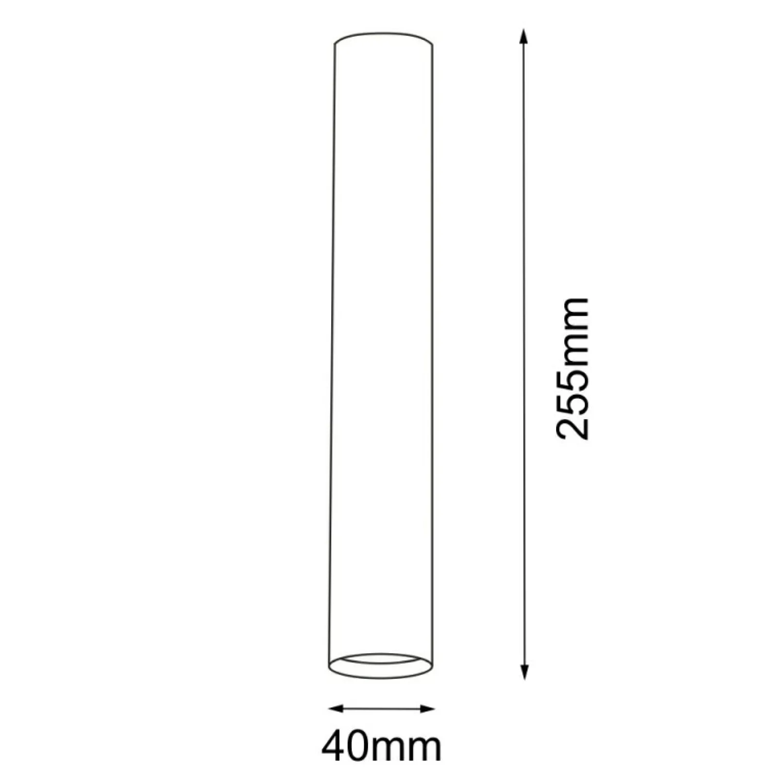 Sklep Kaja Biały, nieruchomy spot natynkowy 25,5cm IP44 ANT 7746 YABU | Kaja* Lampy Do Łazienki | Oprawy Podtynkowe