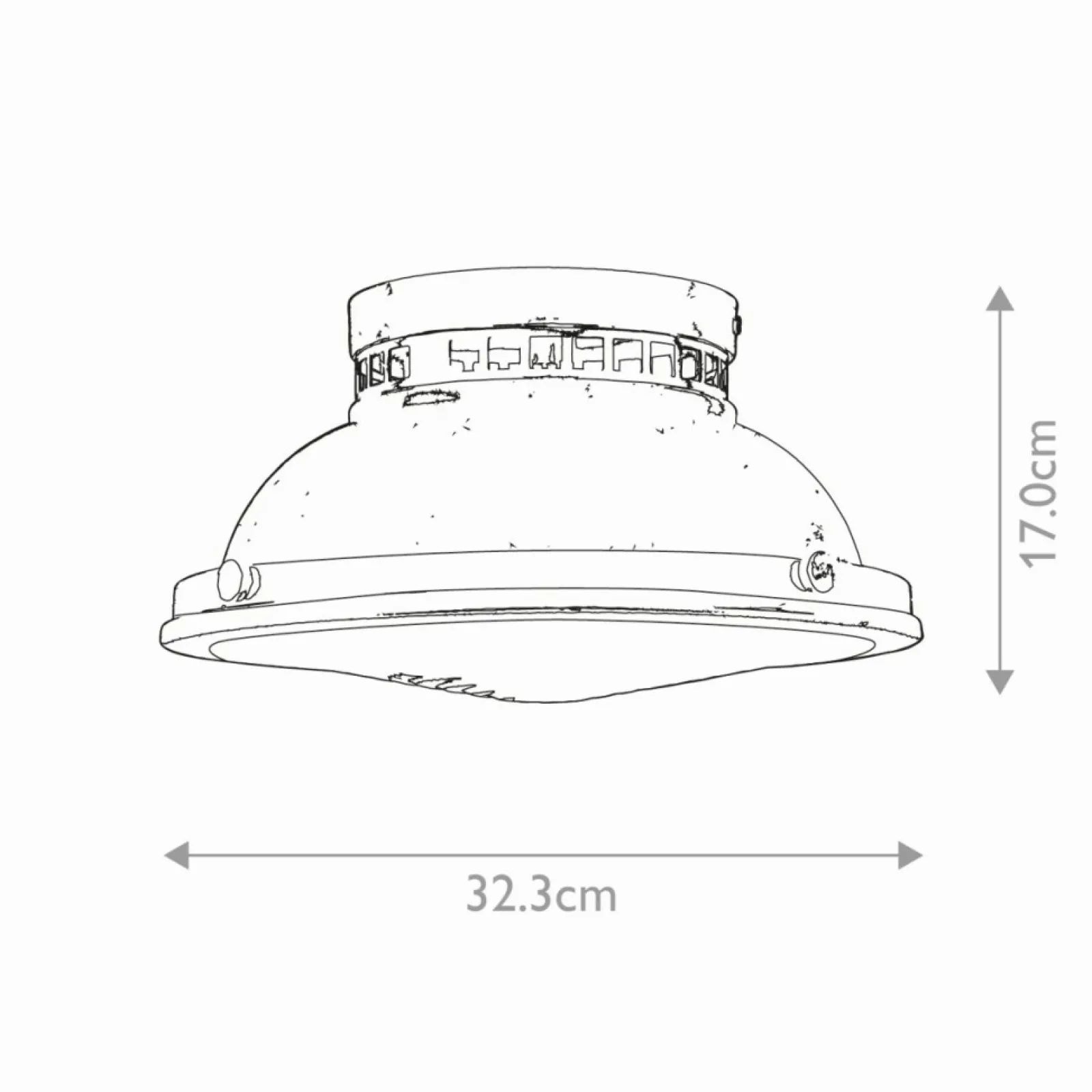 Sklep Kaja Brązowa lampa, niezwykły plafon HK-AMELIA-F-M-RB z serii AMELIA* Plafony Klasyczne