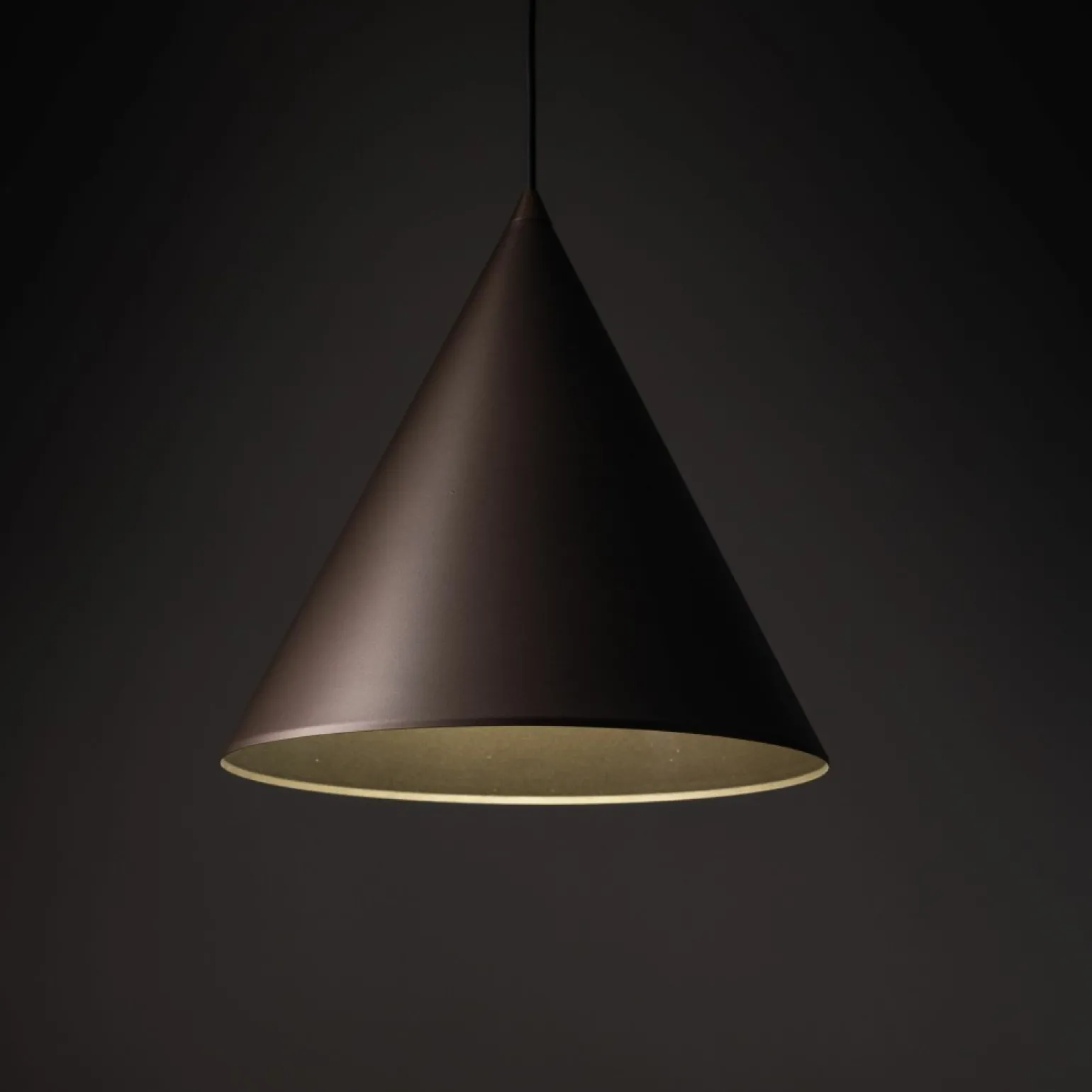New Brązowa lampa wisząca do sypialni ⌀32cm TK 10038 CONO | Kaja Żyrandole Nowoczesne