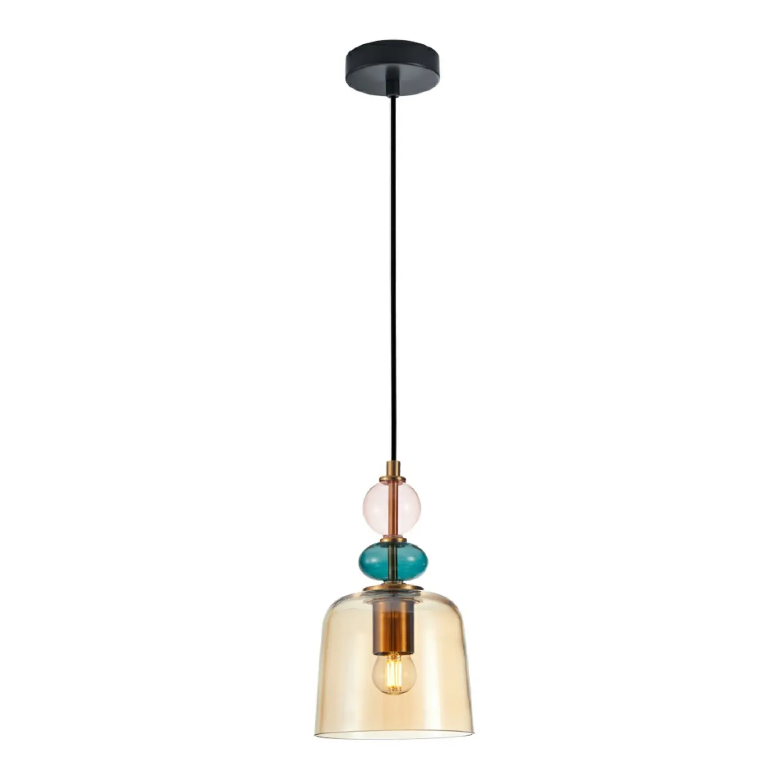 Cheap Bursztynowa lampa wisząca, regulowana PND-27092A-MC-BRO z serii NAMOS Żyrandole Nowoczesne