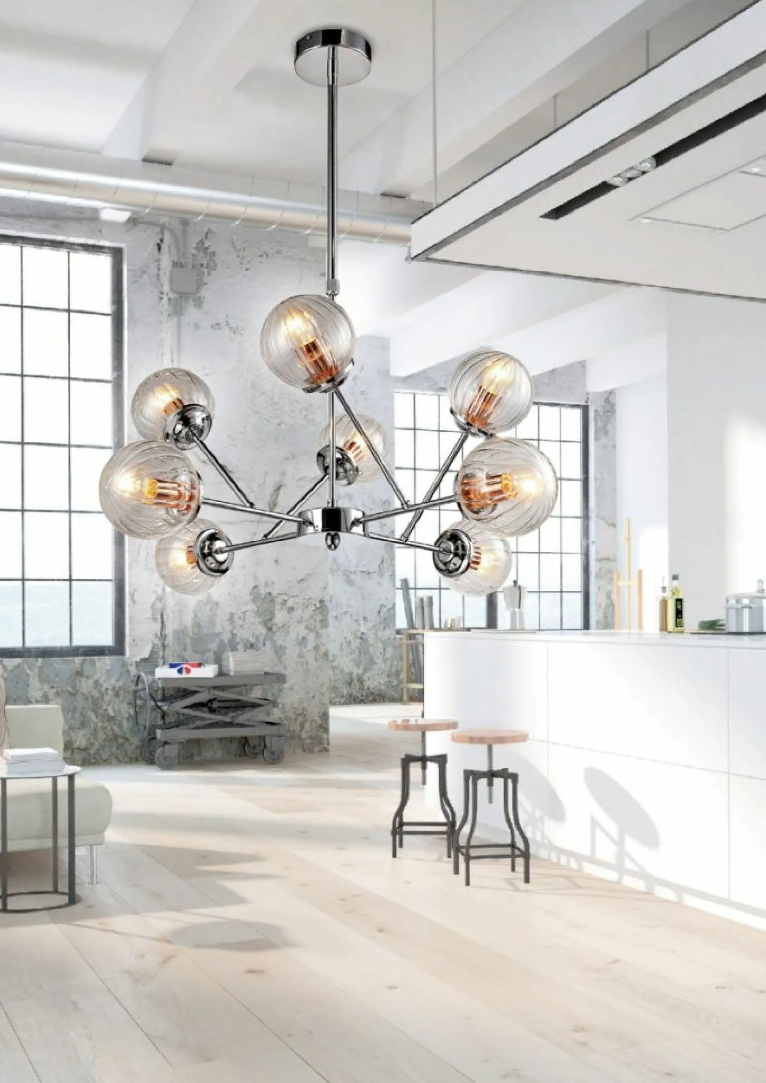 Flash Sale owana lampa sufitowa do salonu 38-67289 BEST | Kaja Oświetlenie Żyrandole Nowoczesne