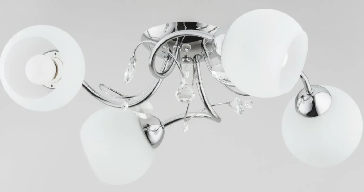 Online Chromowana lampa sufitowa z kryształami AL 28524 | Kaja Żyrandole Nowoczesne