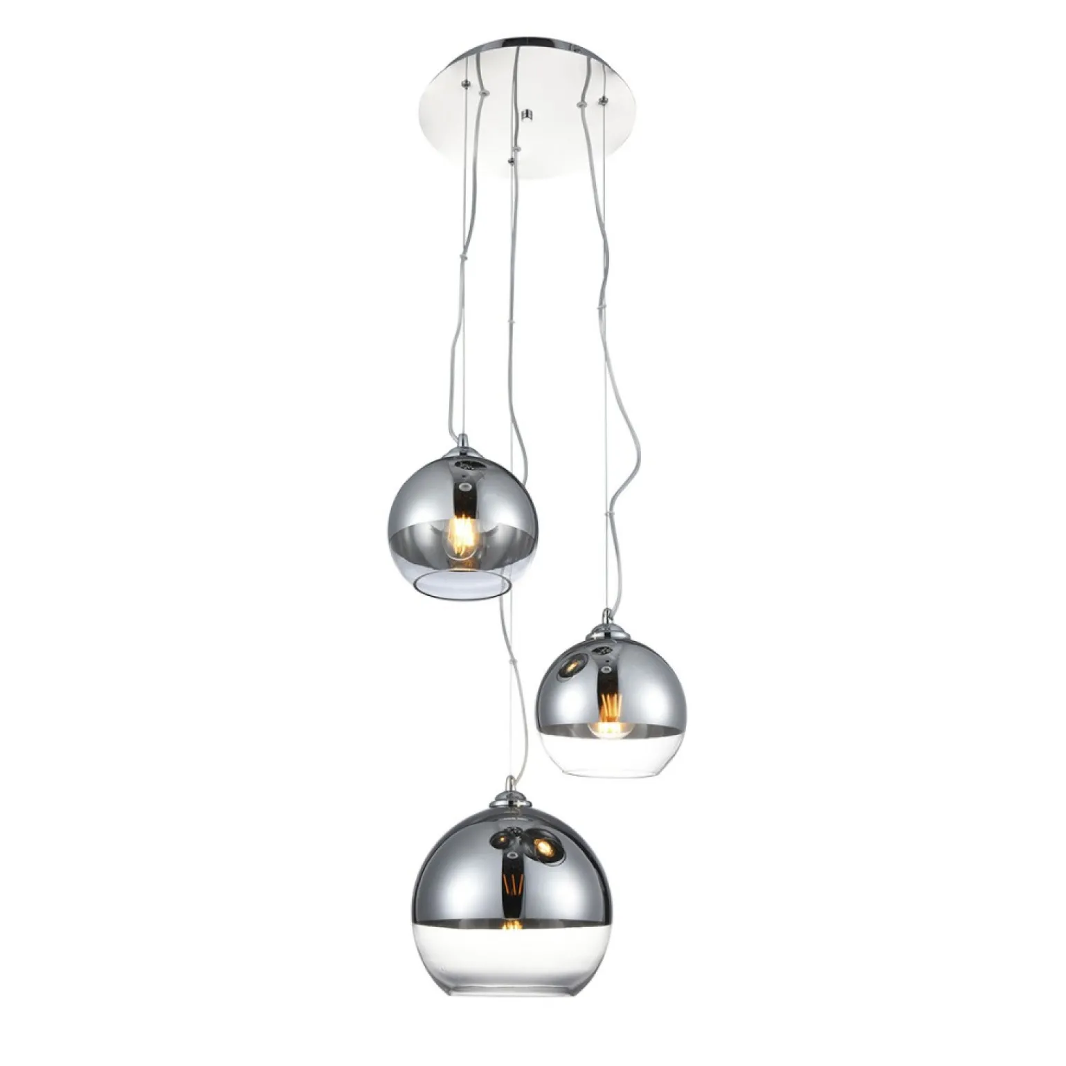 Flash Sale owana lampa wisząca dymione klosze AZ3104 IRIS | Kaja Oświetlenie Żyrandole Nowoczesne