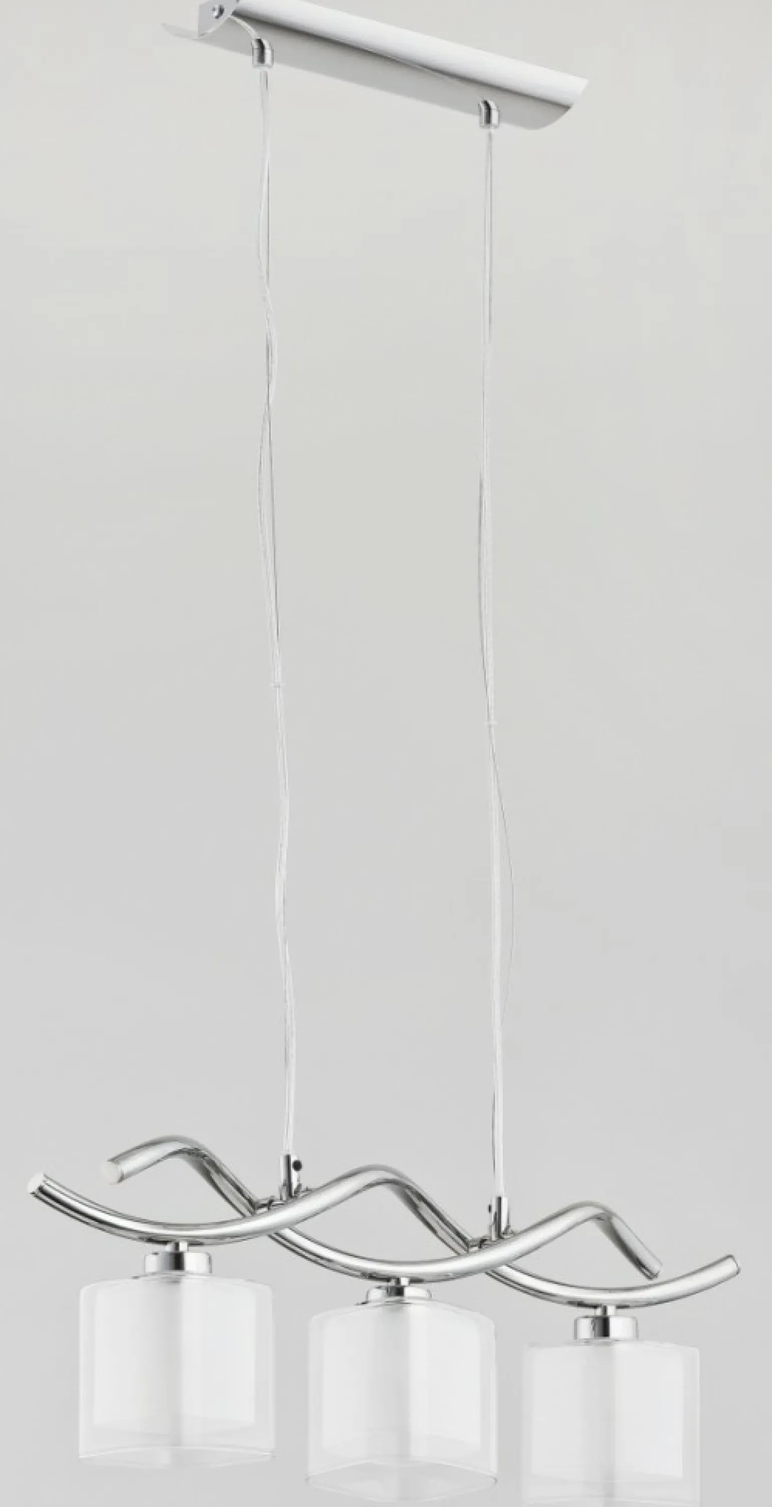 Best Sale Chromowana lampa wisząca na 3 szklane klosze AL 17133 | Kaja Żyrandole Nowoczesne