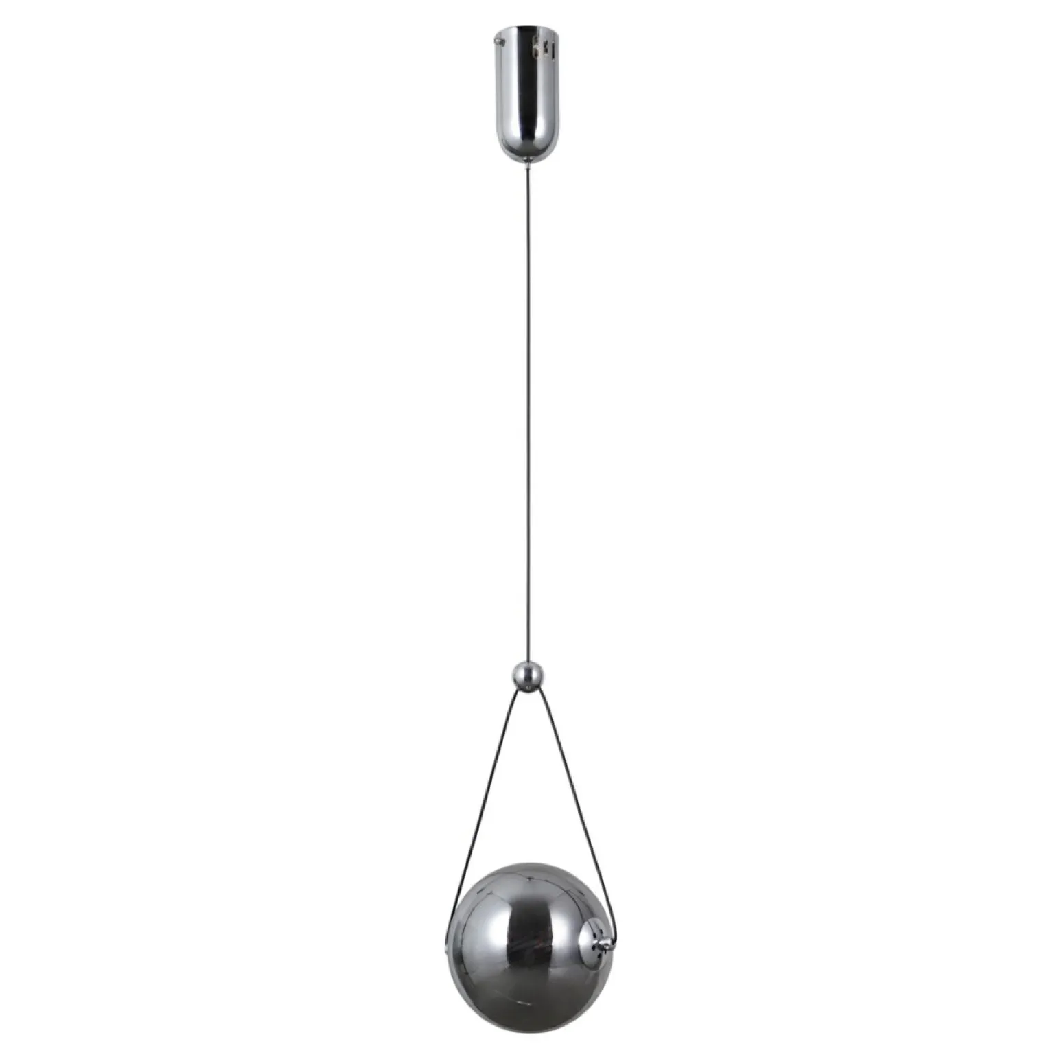 Discount Chromowana lampa wisząca, szklana PND-34361-S-CH-SG z serii RASTIA Żyrandole Nowoczesne