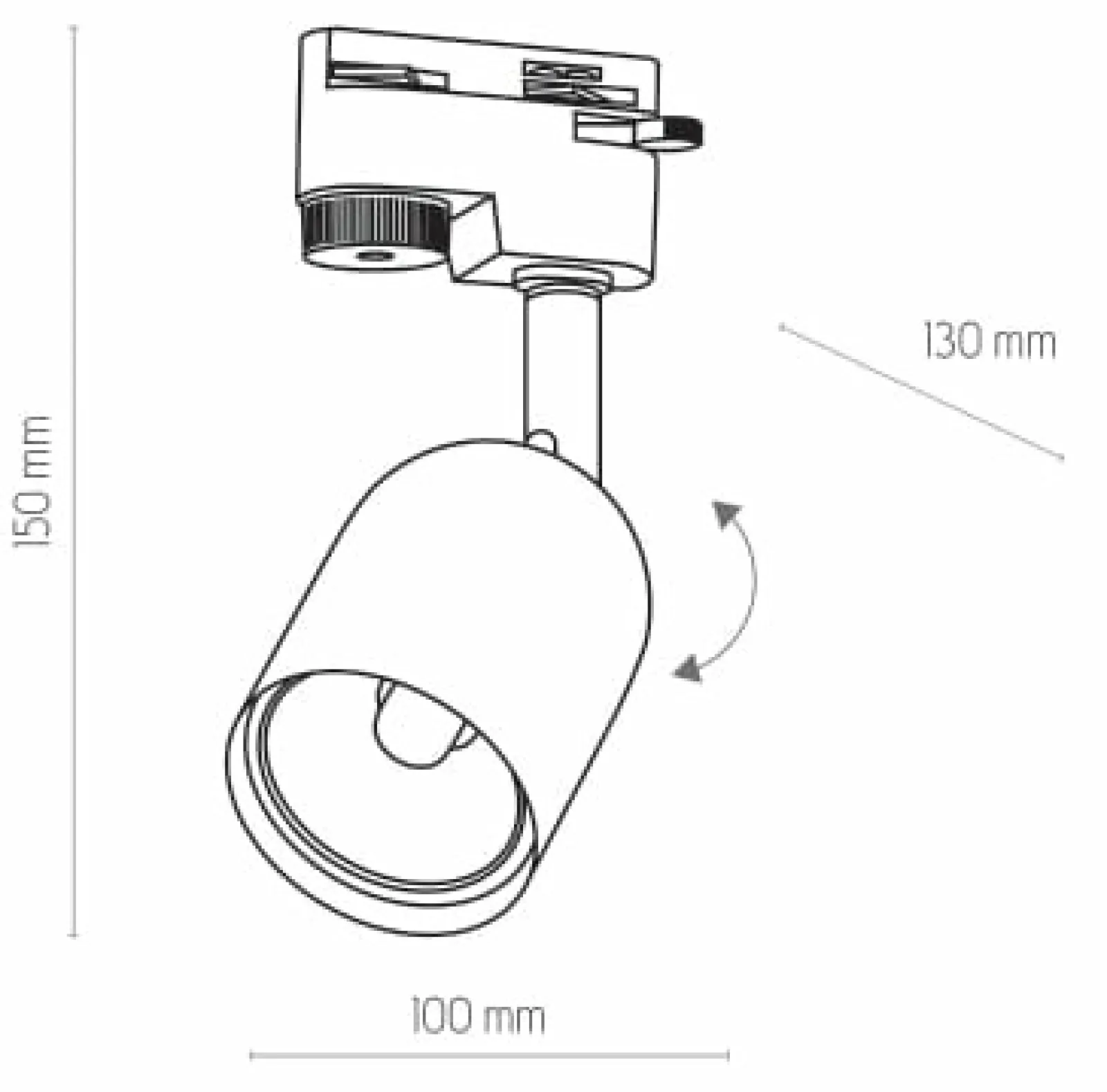 Sklep Kaja Czarna lampa do szynoprzewodu 1-fazowego TK 4498 TRACER | Kaja* Szynoprzewody Natynkowe