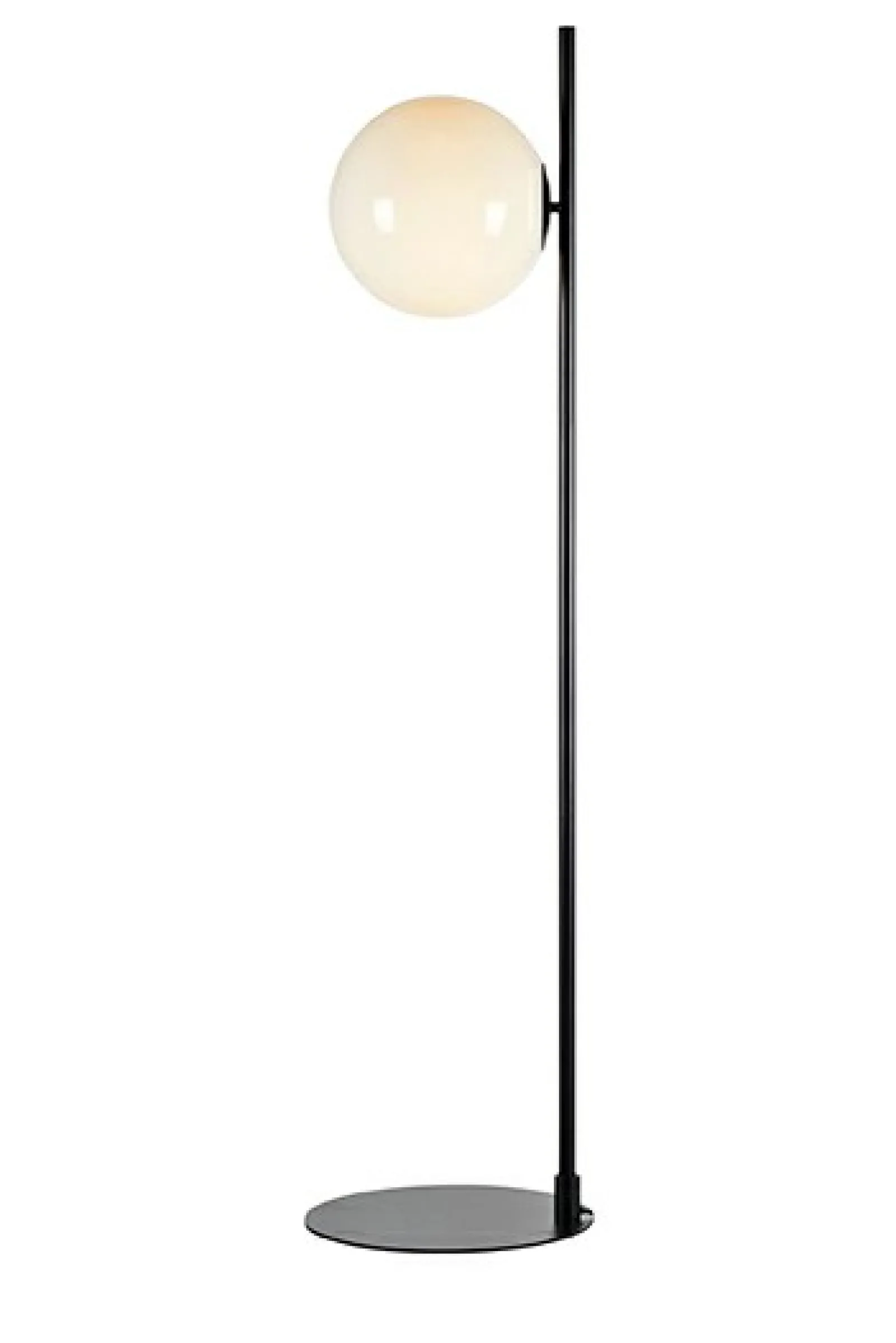 Sklep Kaja Czarna lampa podłogowa z kulistym kloszem 108273 | Kaja Oświetlenie* Tradycyjne Lampy Podłogowe