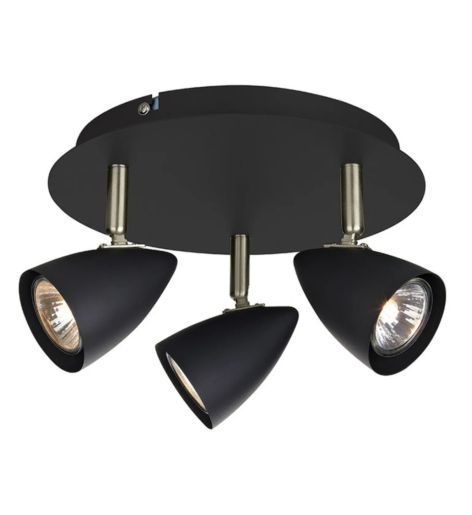 Flash Sale Czarna lampa sufitowa regulacja kąta świecenia 107411 | Kaja Żyrandole Nowoczesne