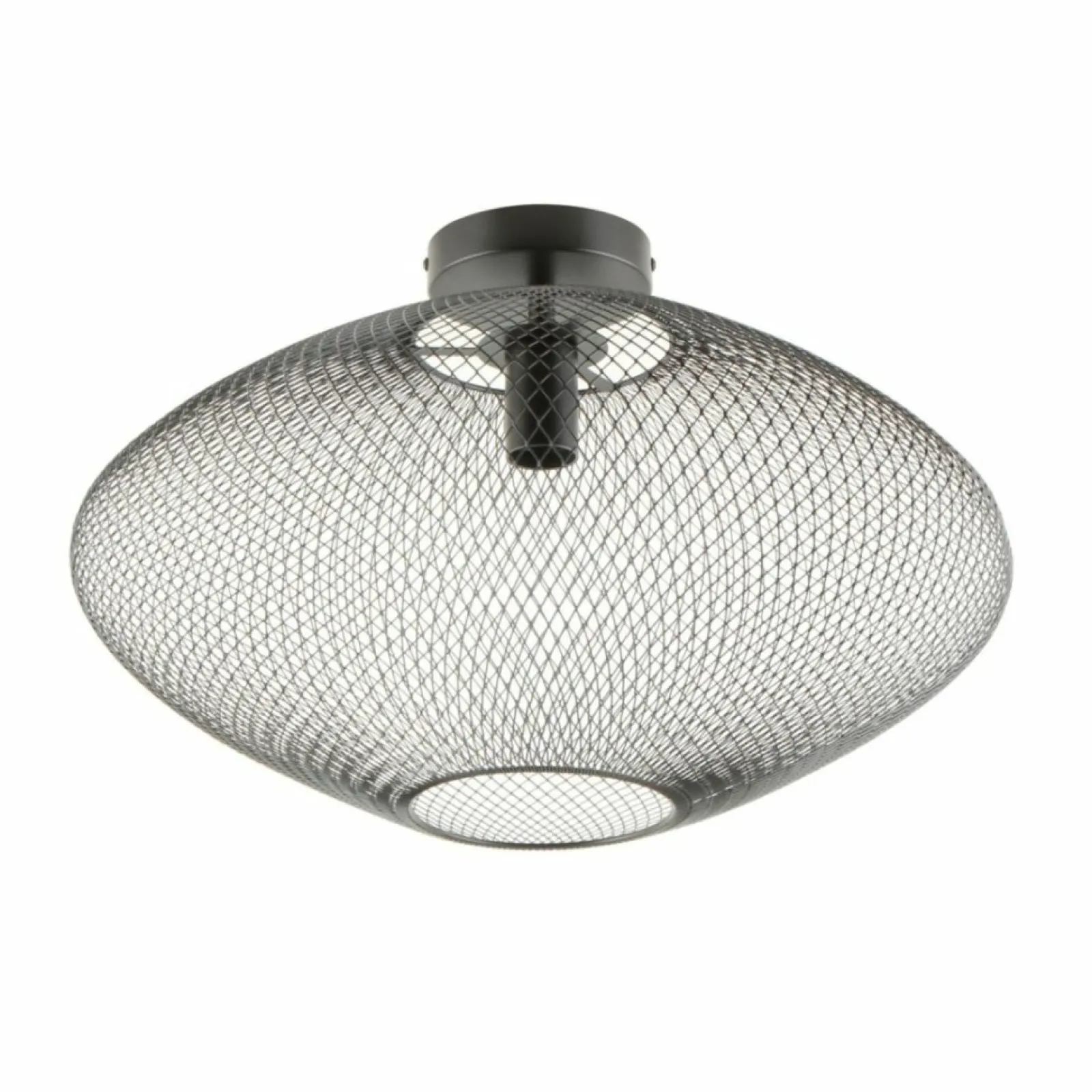 Sklep Kaja Czarna lampa sufitowa z drucianym kloszem A8193-MBK ORION | Kaja* Plafony Nowoczesne