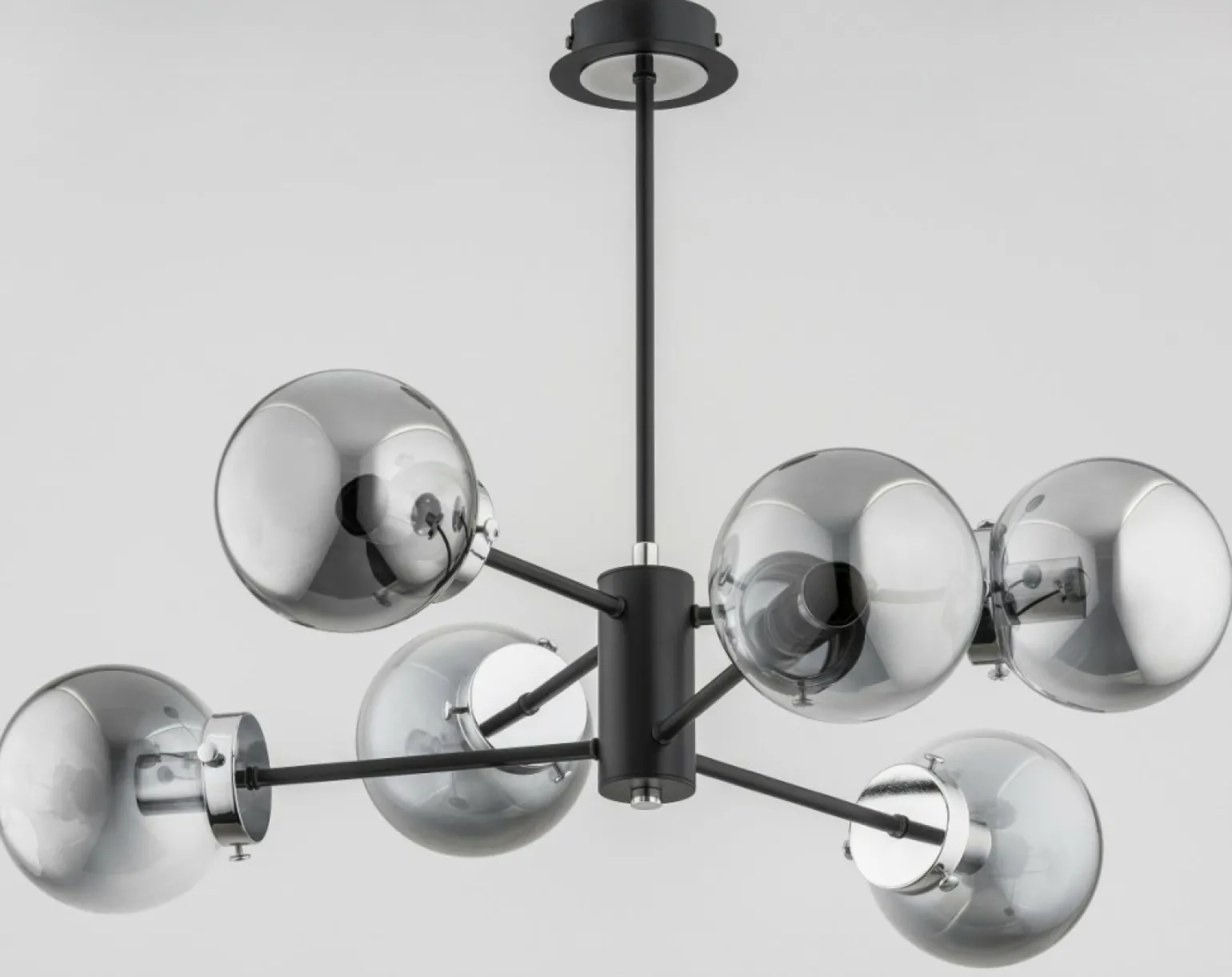 Sale Czarna lampa sufitowa z grafitowymi kloszami AL 62117 | Kaja Żyrandole Nowoczesne