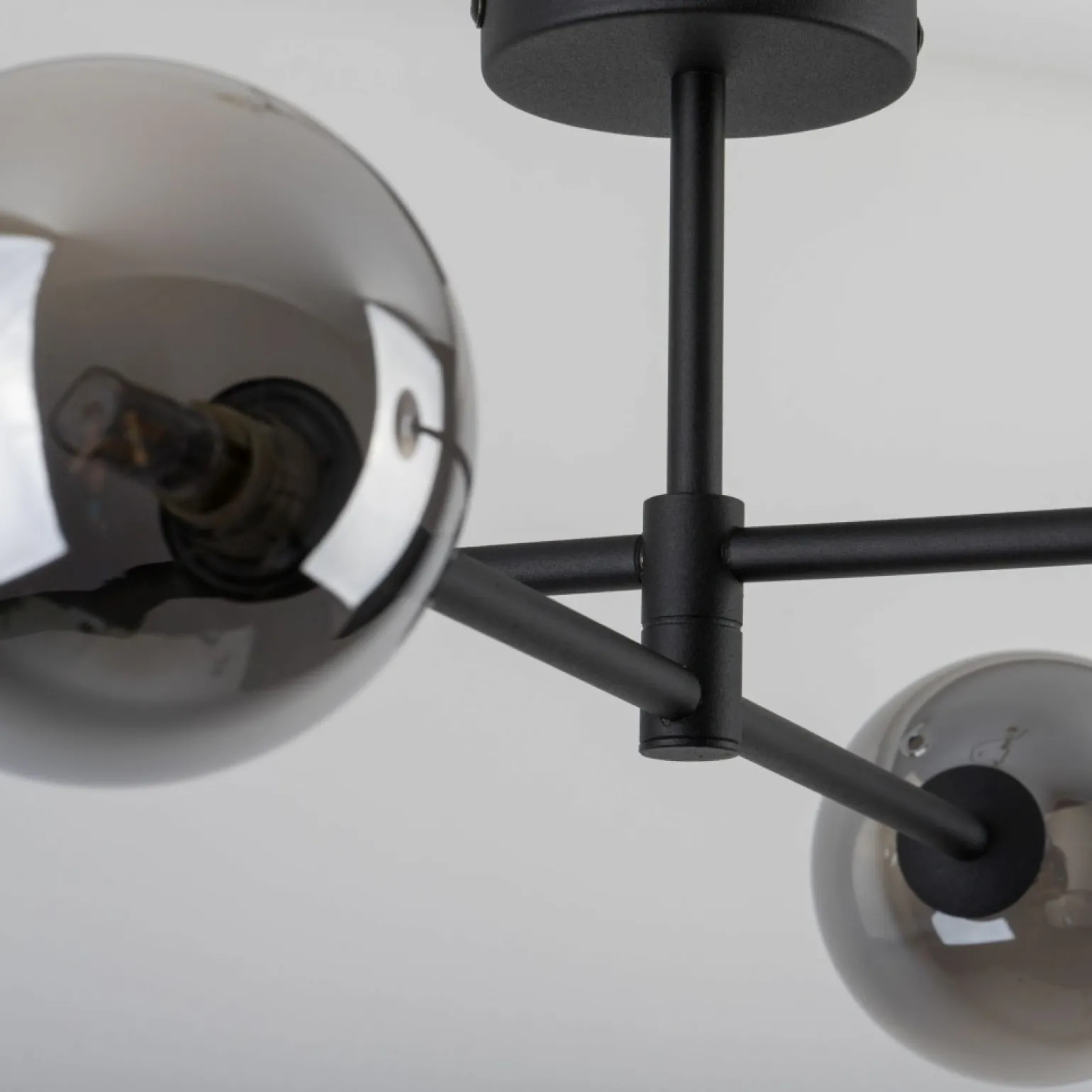 Fashion Czarna lampa sufitowa z grafitowymi kloszami TK 6235 SARIUS | Kaja Żyrandole Nowoczesne
