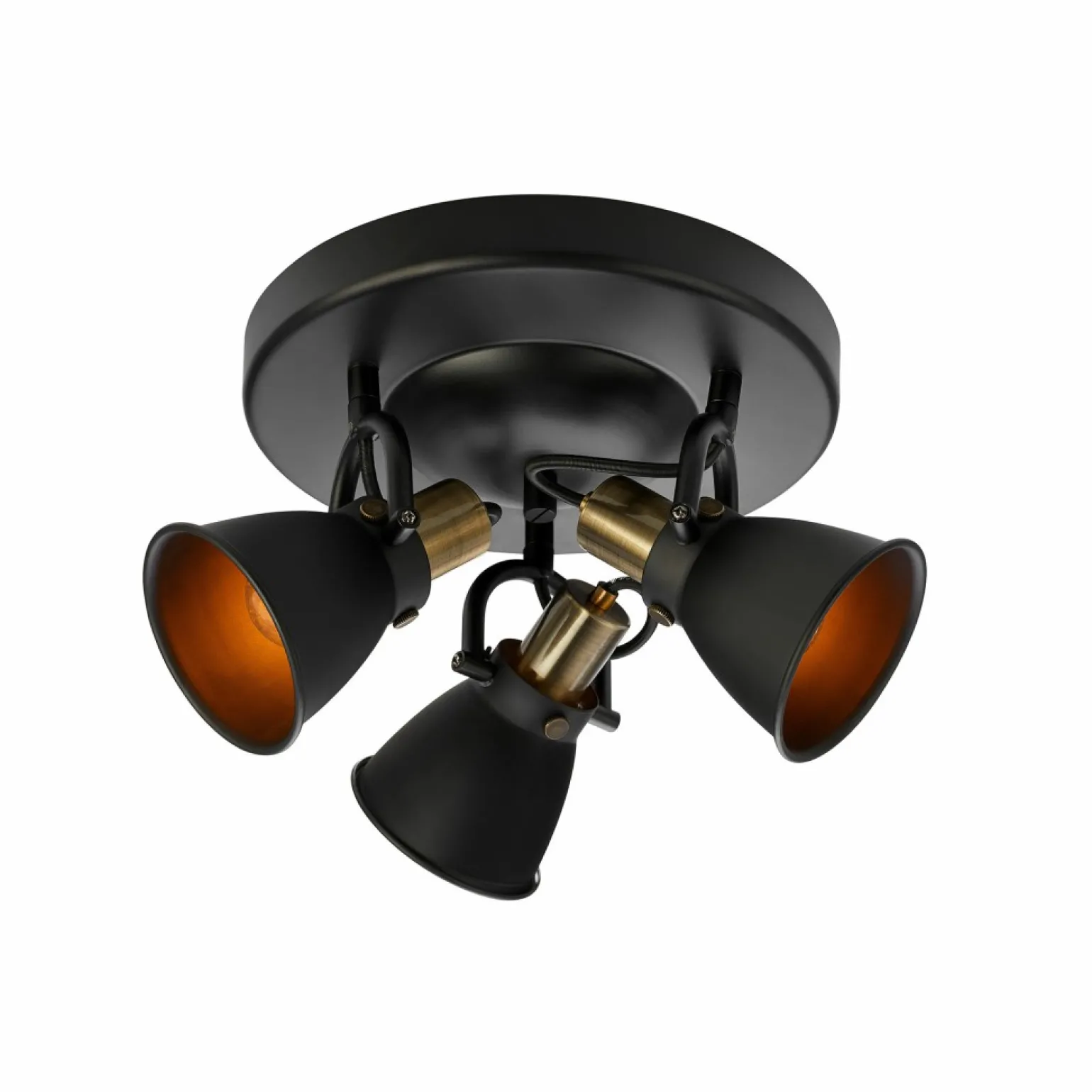 Online Czarna lampa sufitowa z klasycznymi kloszami 107854 | Kaja Oświetlenie Żyrandole Nowoczesne