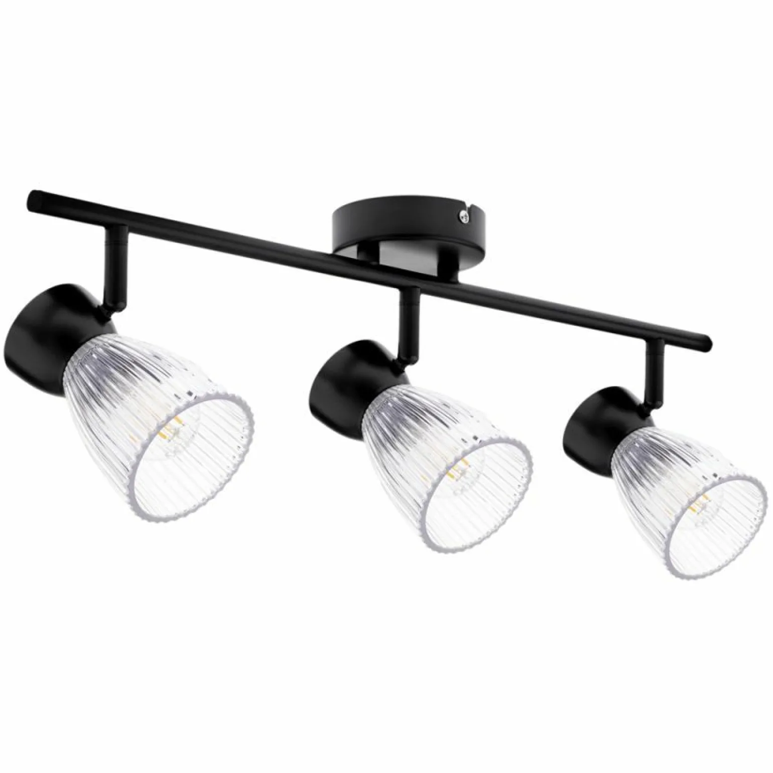 Flash Sale Czarna lampa sufitowa z ryflowanymi kloszami ML9972 BEST | Kaja Żyrandole Nowoczesne