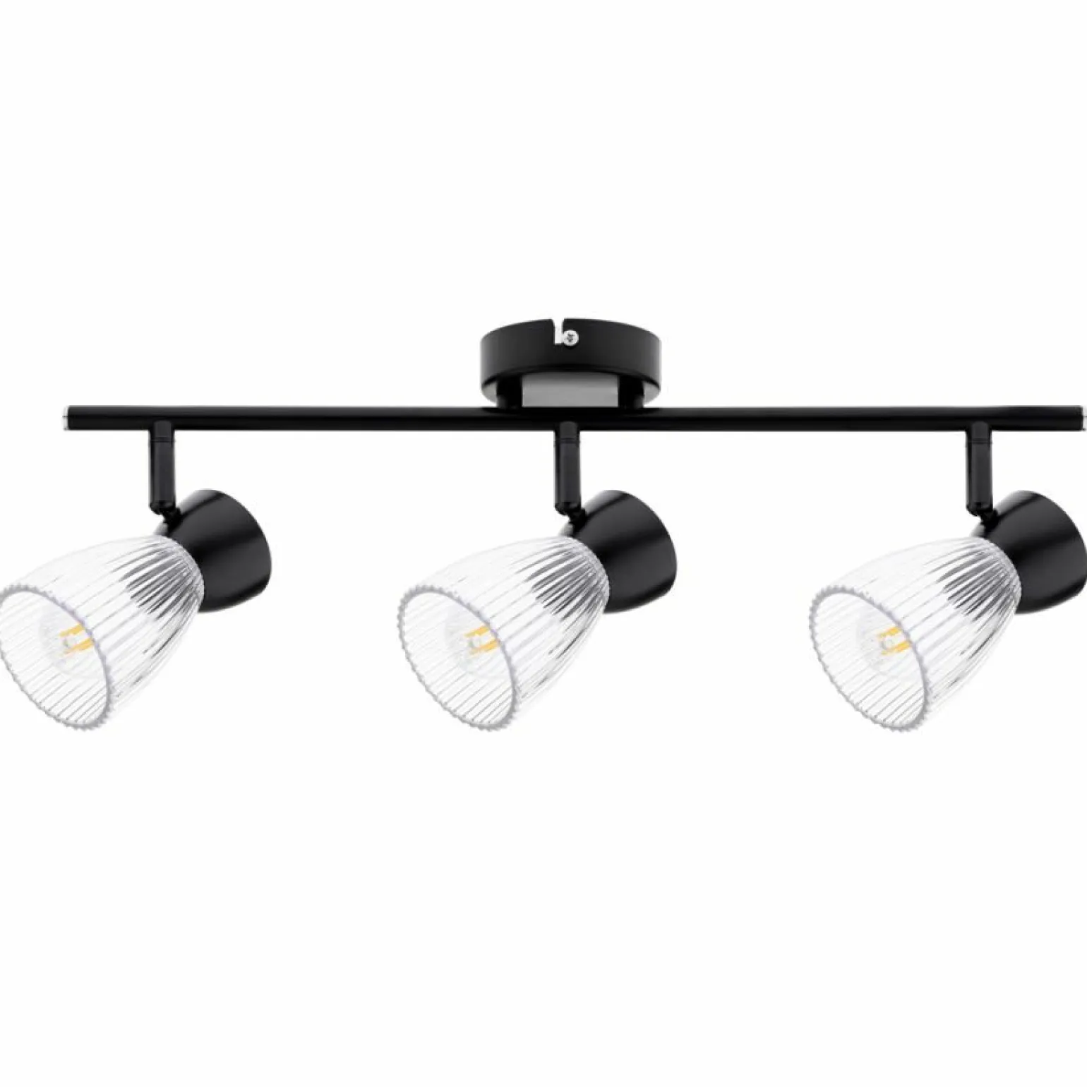 Flash Sale Czarna lampa sufitowa z ryflowanymi kloszami ML9972 BEST | Kaja Żyrandole Nowoczesne