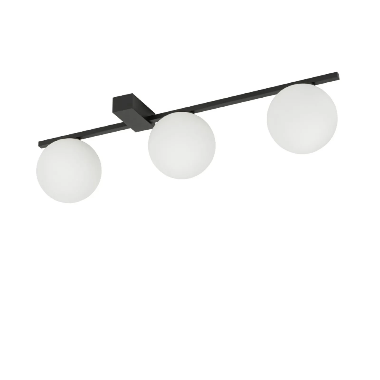 Sklep Kaja Czarna lampa sufitowa z trzema okrągłymi kloszami 10301 PIK | Kaja* Plafony Nowoczesne