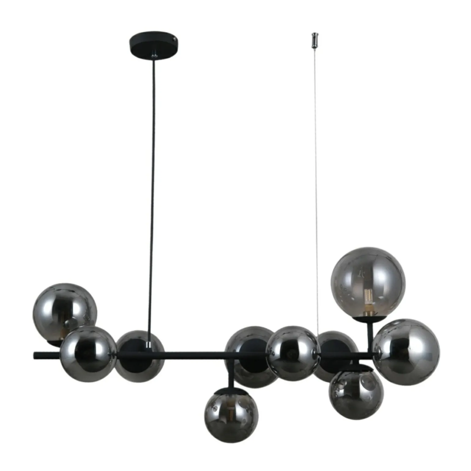 New Czarna lampa wisząca do kuchni PND-40423-10 FRONTERA | Kaja Żyrandole Nowoczesne