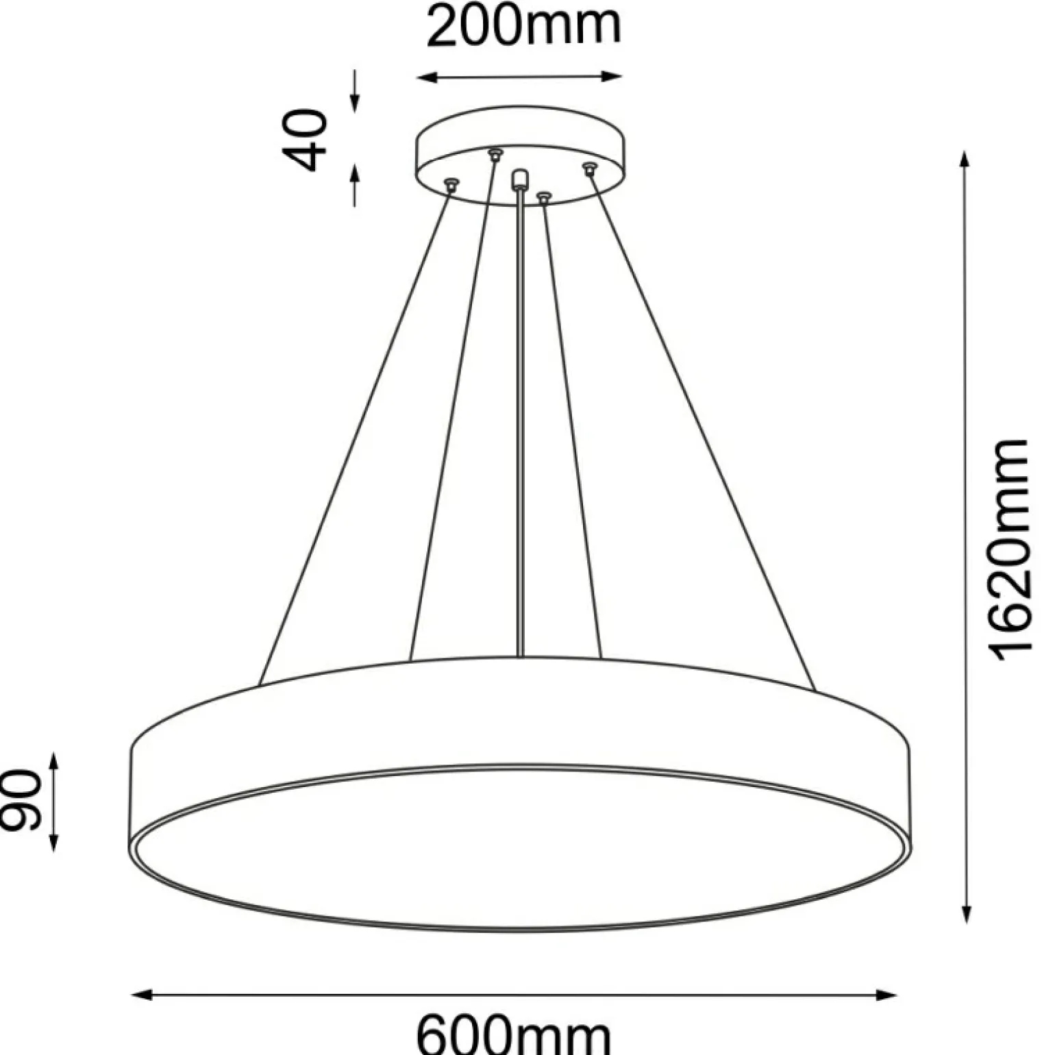 Flash Sale Czarna lampa wisząca do sypialni ⌀60cm ANT 5210 SENGO | Kaja Żyrandole Nowoczesne