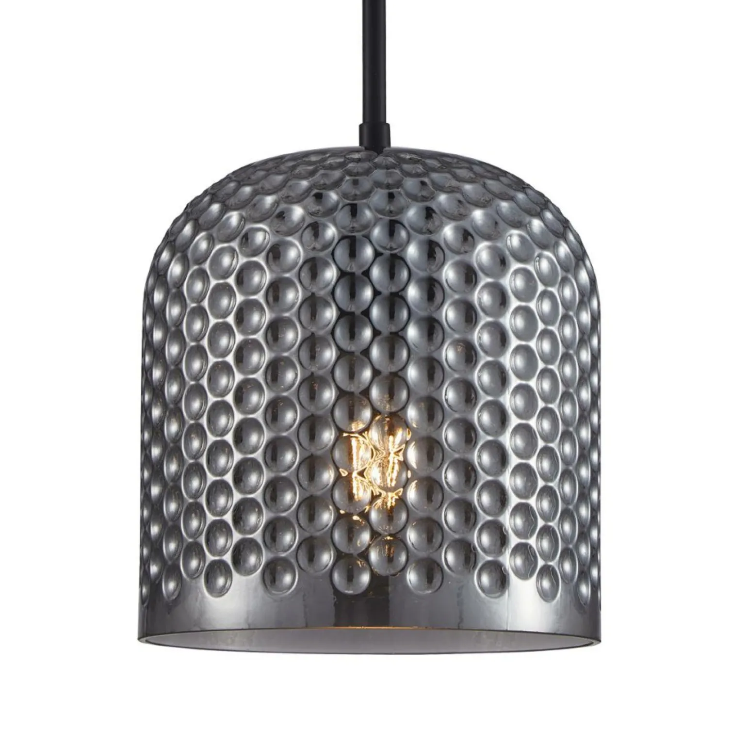 Flash Sale Czarna lampa wisząca na żarówkę E27 PND-25205-1L-BK-SG z serii RENTI Żyrandole Nowoczesne