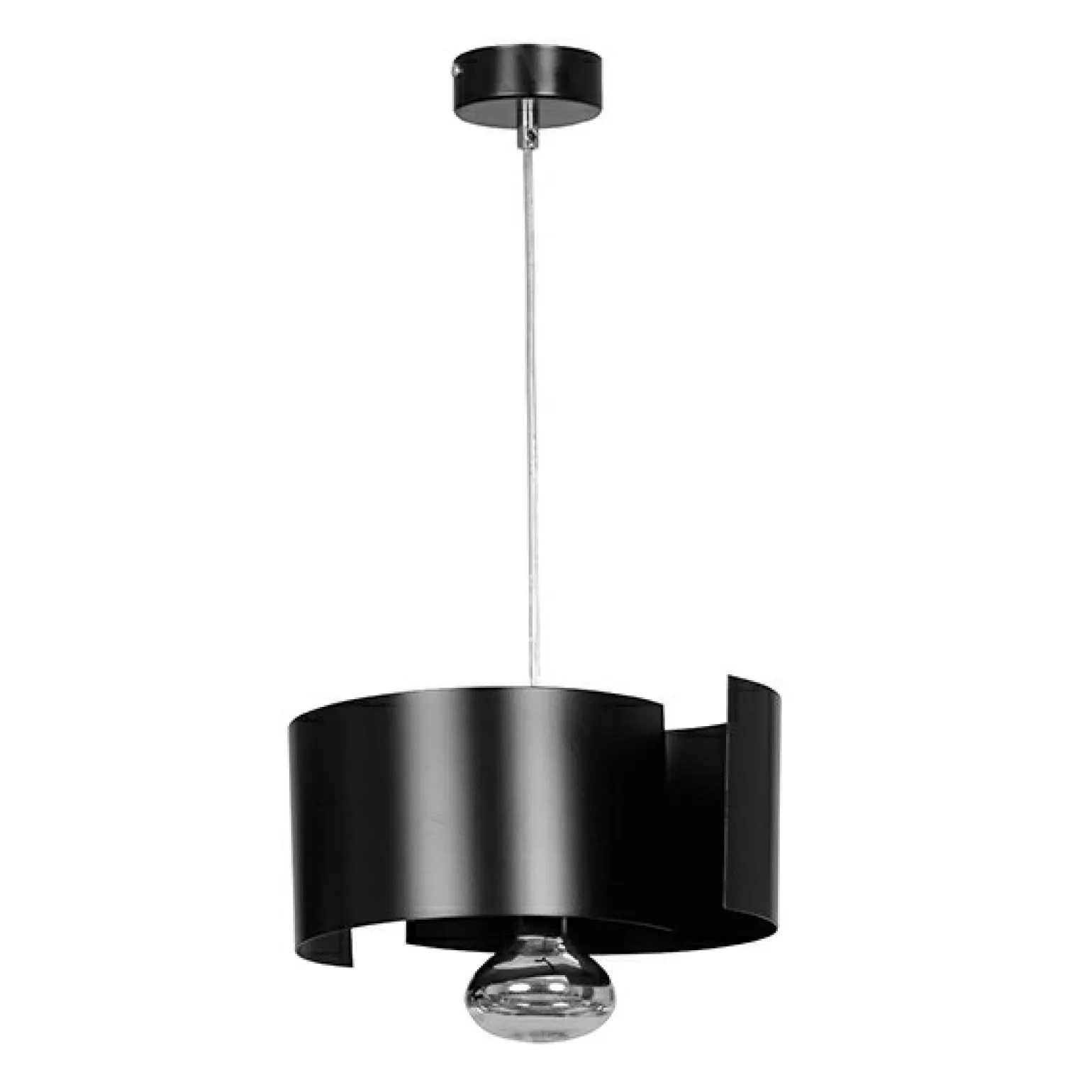 Sale Czarna lampa wisząca na ozdobną żarówkę 284/1 VIXON | Kaja Oświetlenie Żyrandole Nowoczesne