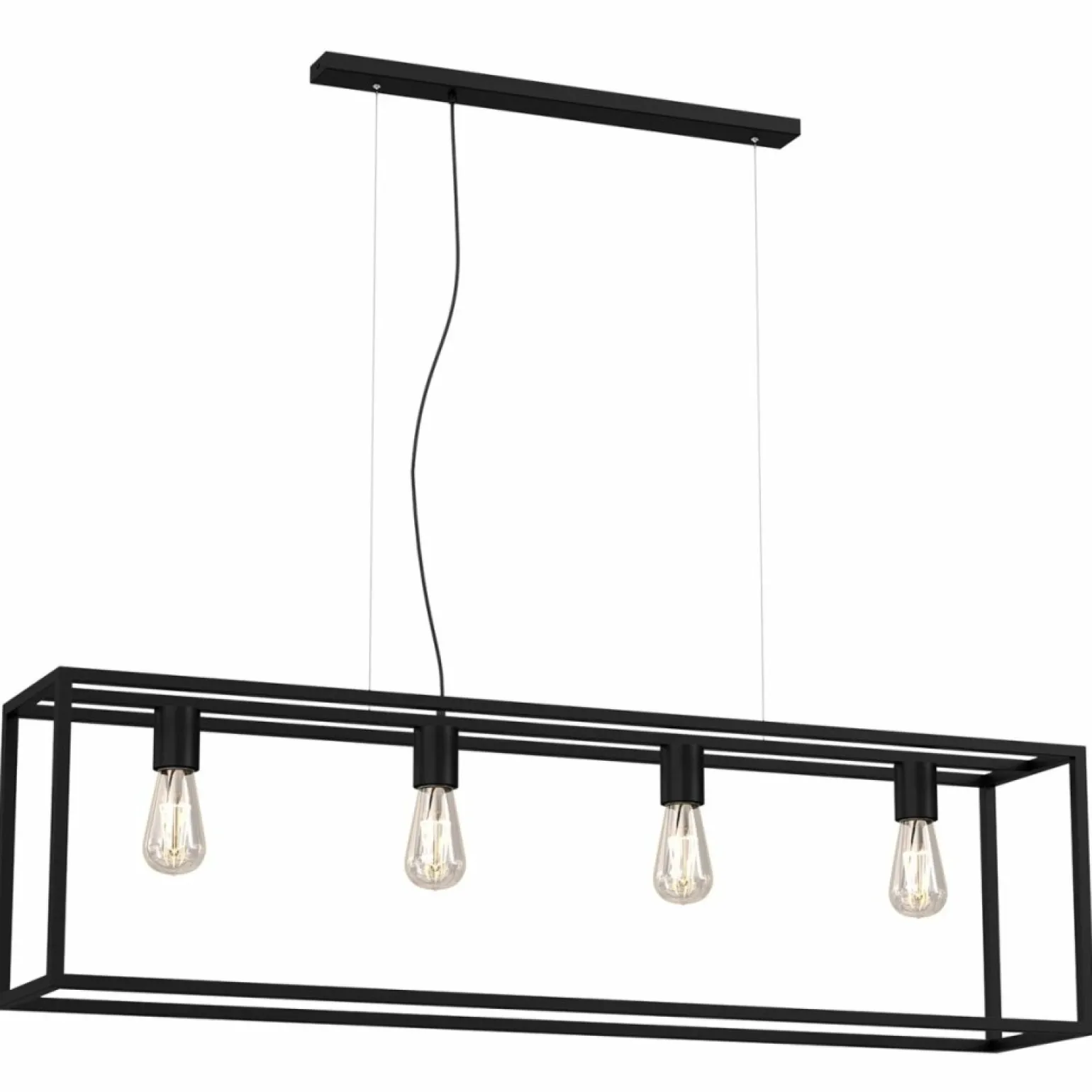 Best Sale Czarna lampa wisząca skrzynka nad stół LX 6695 FRAME | Kaja Żyrandole Nowoczesne