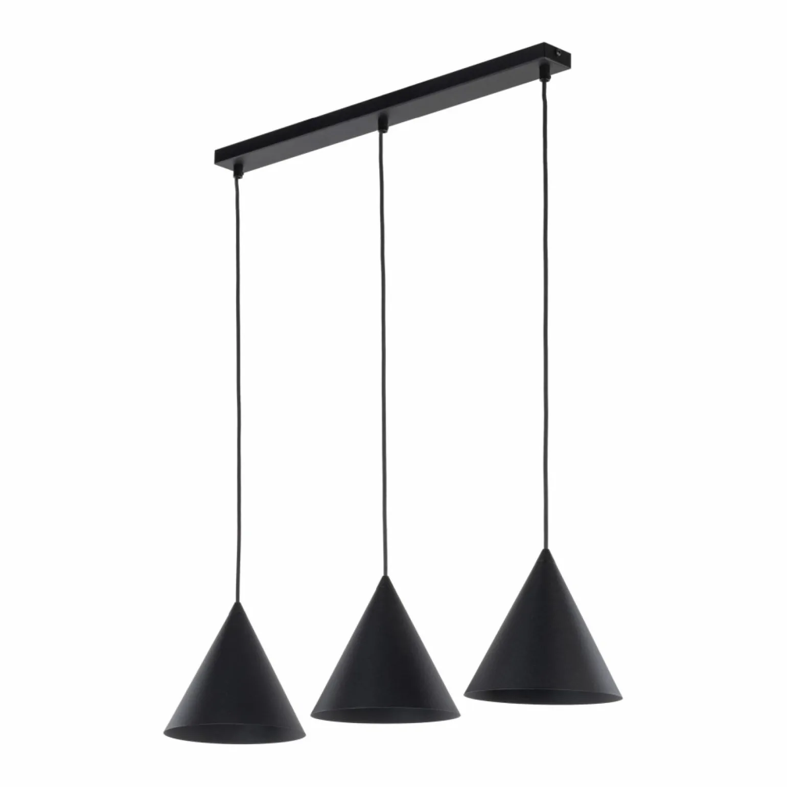 Clearance Czarna lampa wisząca z 3 zwisami TK 10068 CONO BLACK | Kaja Żyrandole Nowoczesne