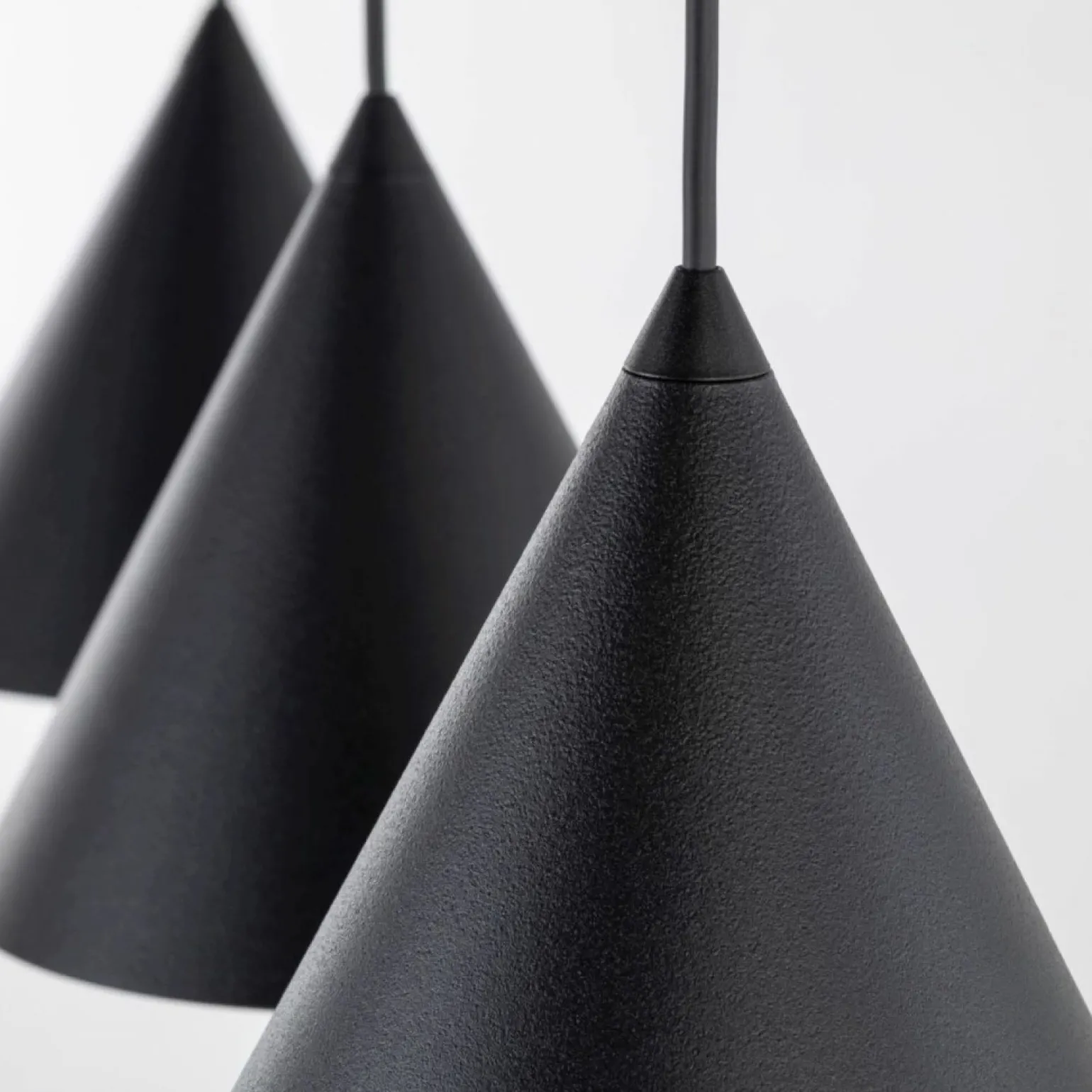 Clearance Czarna lampa wisząca z 3 zwisami TK 10068 CONO BLACK | Kaja Żyrandole Nowoczesne